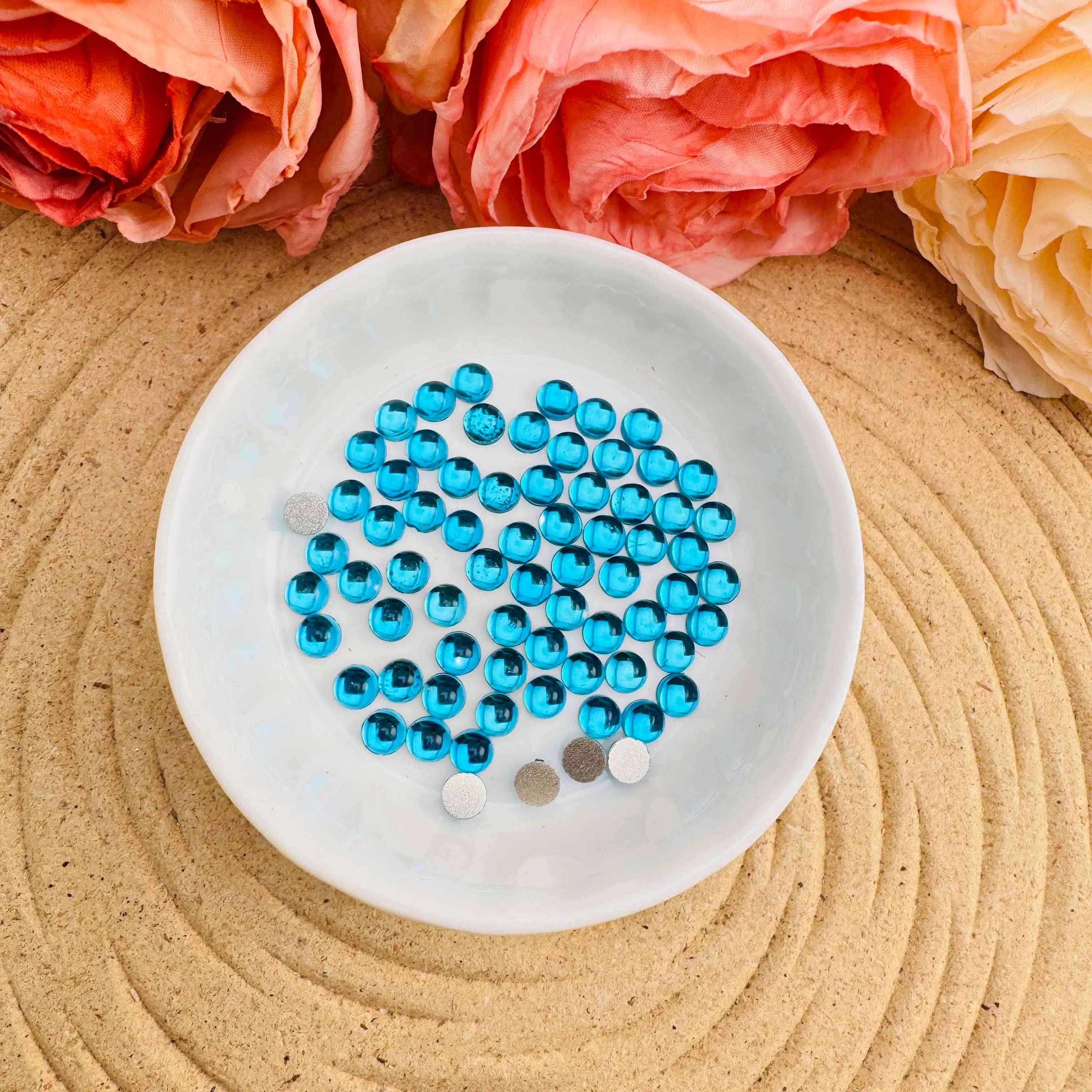 FS10570-5mm Semicircle Crystal Glass Nail Charms For Making Fancy Beads Or Fancy Pens Zoe DIY Wholesale