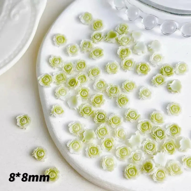 FS1060-6MM Pearl Looking Rose Charms珠光小玫瑰 Zoe DIY Wholesale