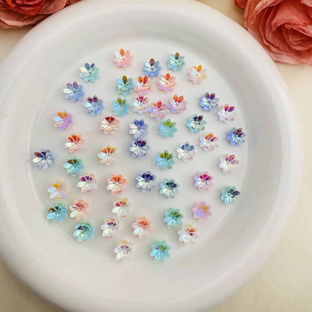 FS10601-9mm Daisy Flower Nail Charms With Hole Zoe DIY Wholesale