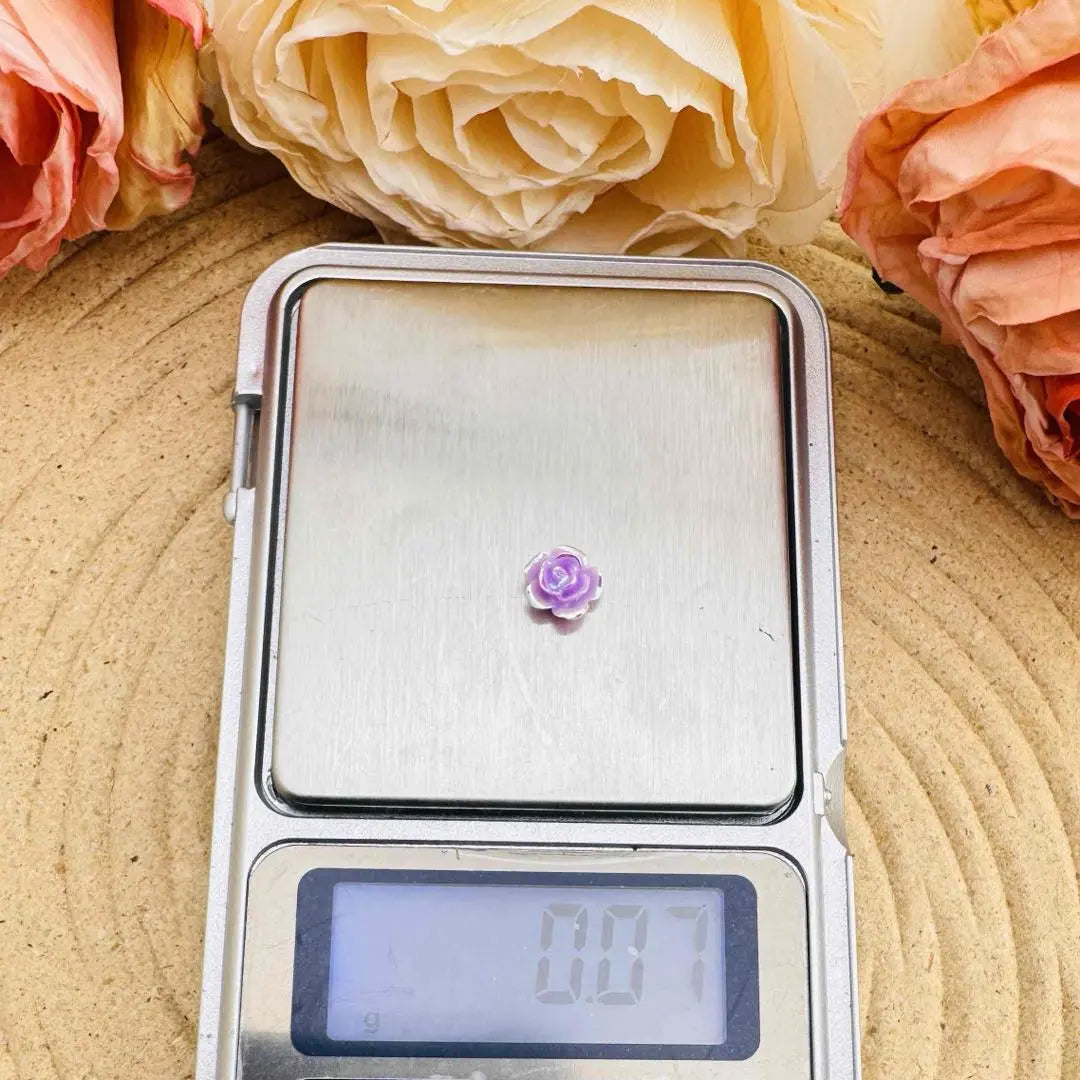 FS10608-About 8mm Mixed Hard Luminous Rose Flower Nail Charms Zoe DIY Wholesale