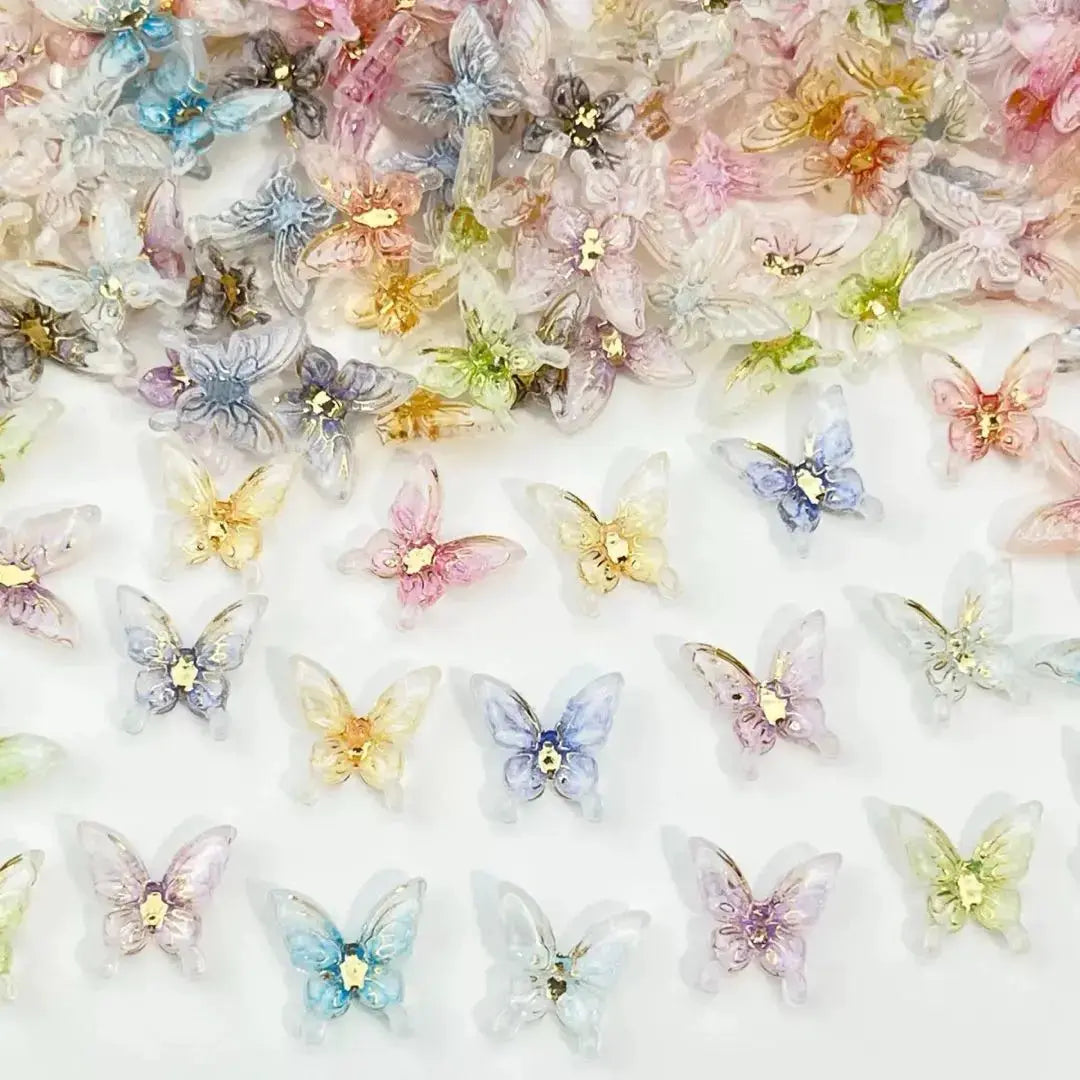 FS10609-10×11mm Mixed Butterfly Nail Charms Zoe DIY Wholesale