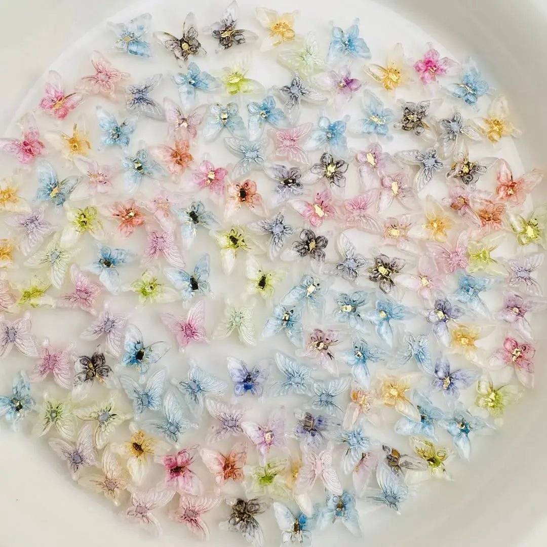 FS10609-10×11mm Mixed Butterfly Nail Charms Zoe DIY Wholesale