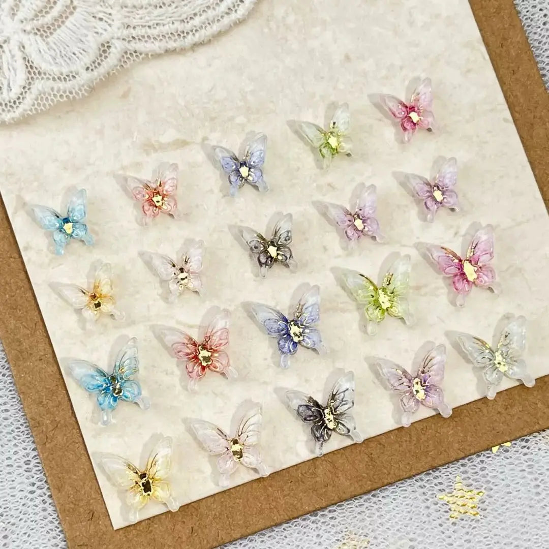 FS10609-10×11mm Mixed Butterfly Nail Charms Zoe DIY Wholesale