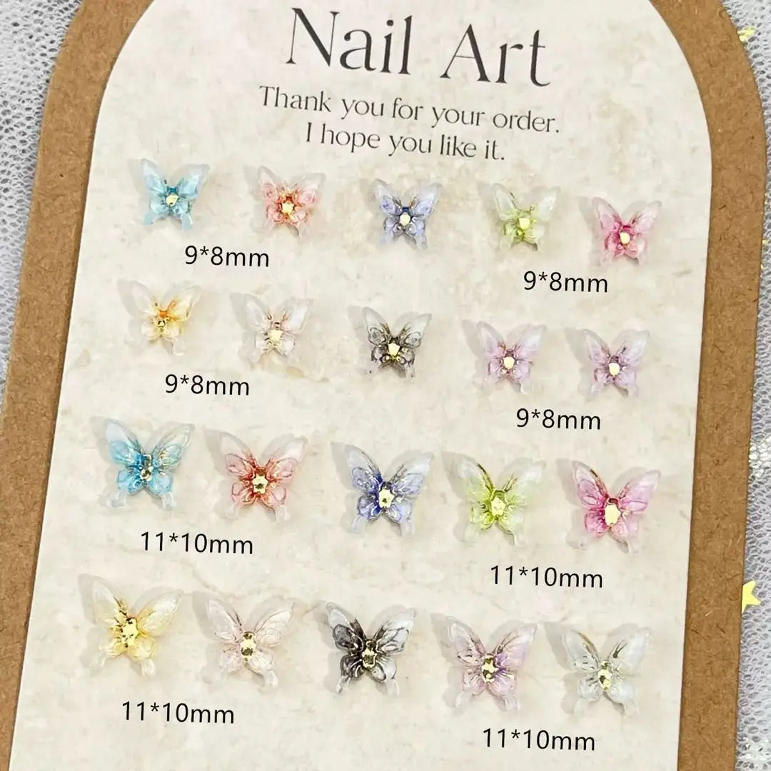 FS10609-10×11mm Mixed Butterfly Nail Charms Zoe DIY Wholesale