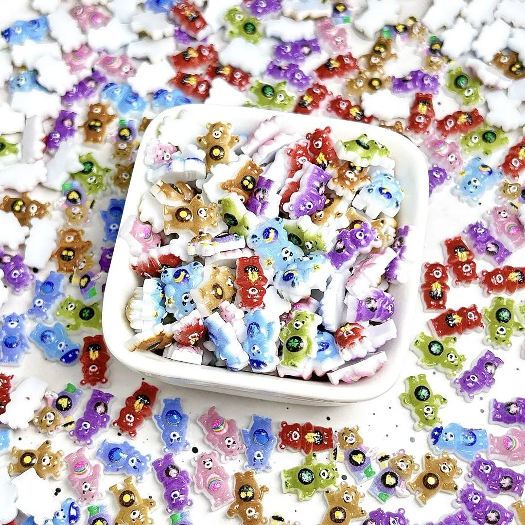 FS10634-Mixed Care Bear Nail Charms Zoe DIY Wholesale