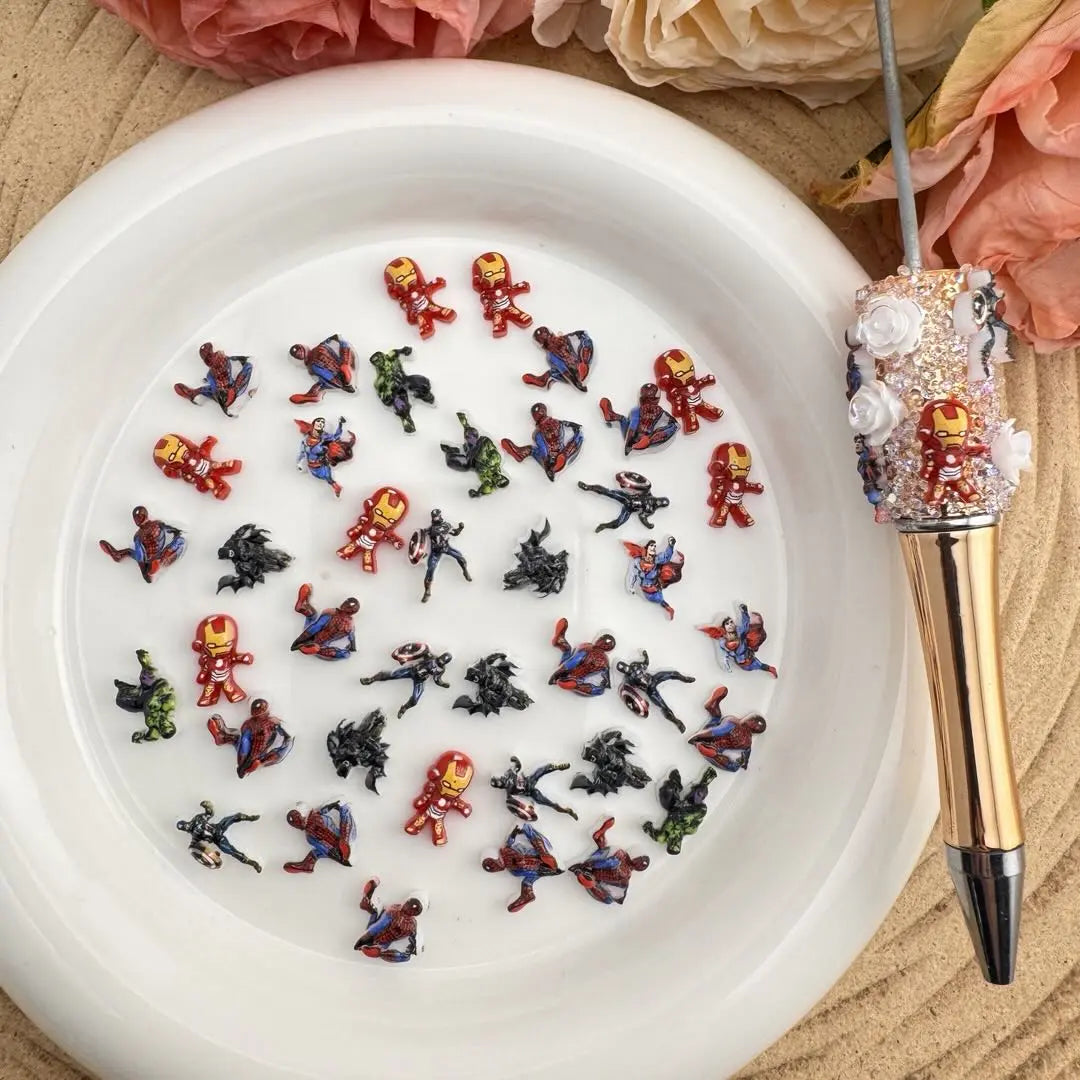 FS10635-Mixed Hero Nail Charms Zoe DIY Wholesale