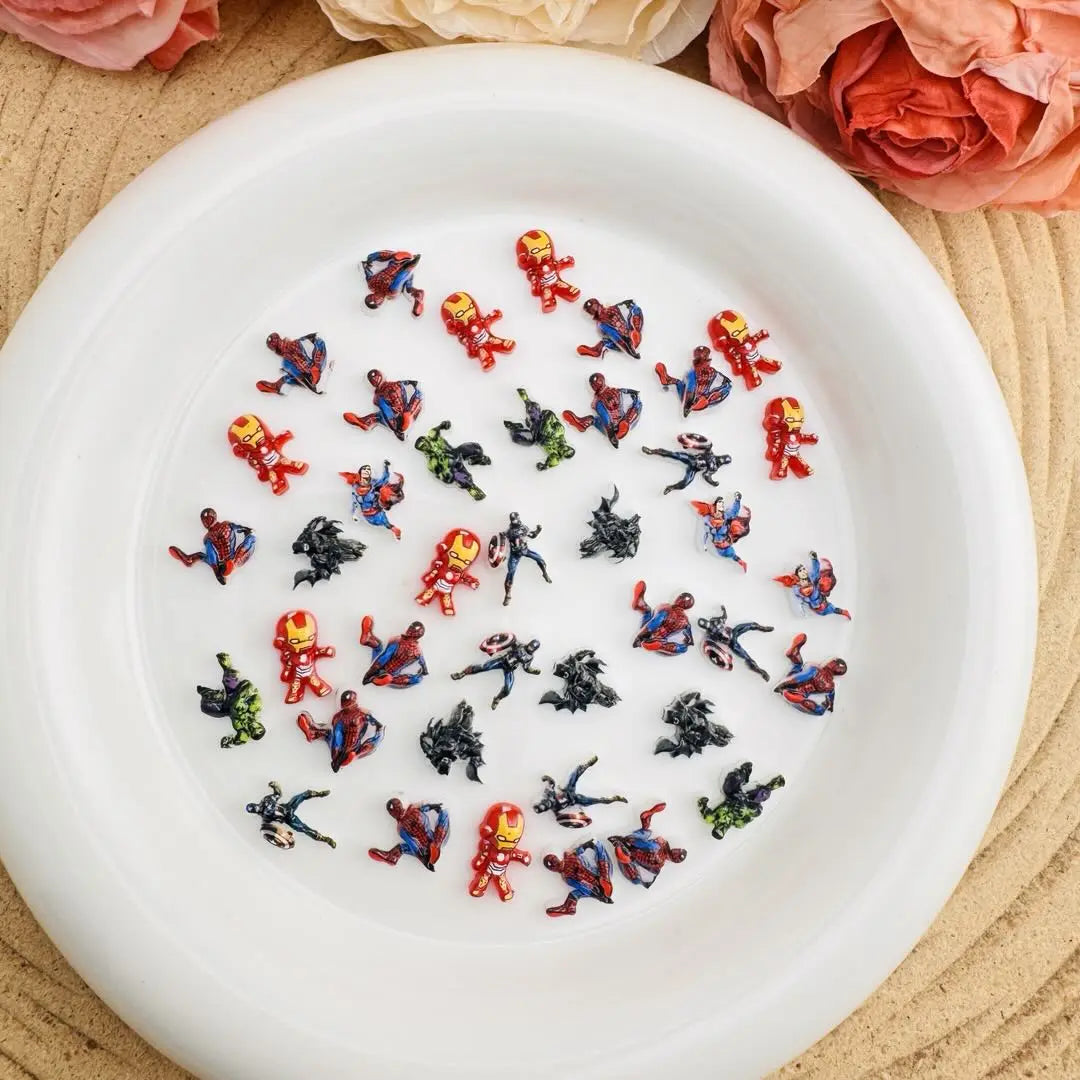 FS10635-Mixed Hero Nail Charms Zoe DIY Wholesale