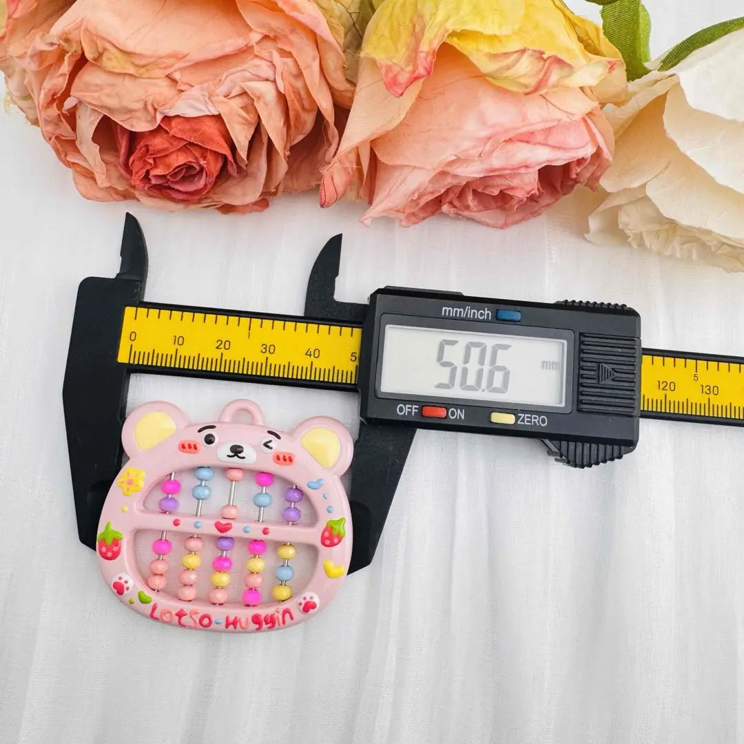 FS10647-Hand Painted Bear Abacus Charms Zoe DIY Wholesale