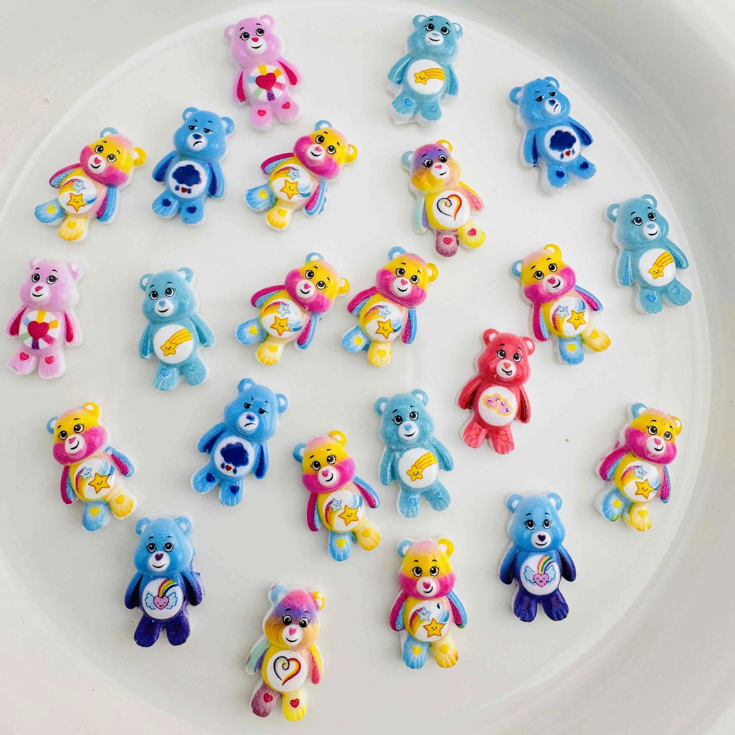 FS10680-About 10×16mm Random Mixed Care Bear Nail Charms For Making Fancy Beads Or Fancy Beadable Pens Zoe DIY Wholesale