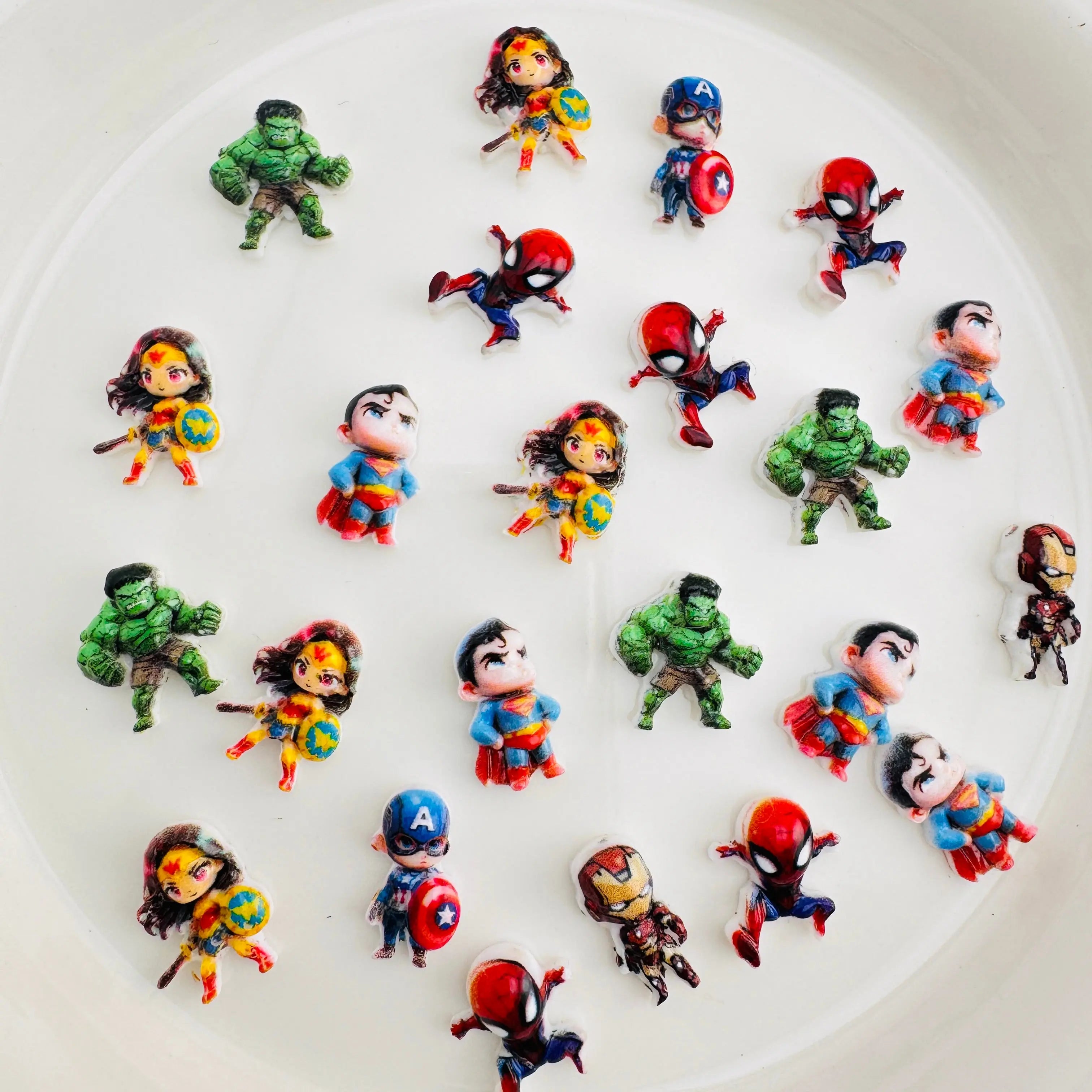 FS10682-Mixed Hero Nail Charms For Making Fancy Beads Or Fancy Beadable Pens Zoe DIY Wholesale