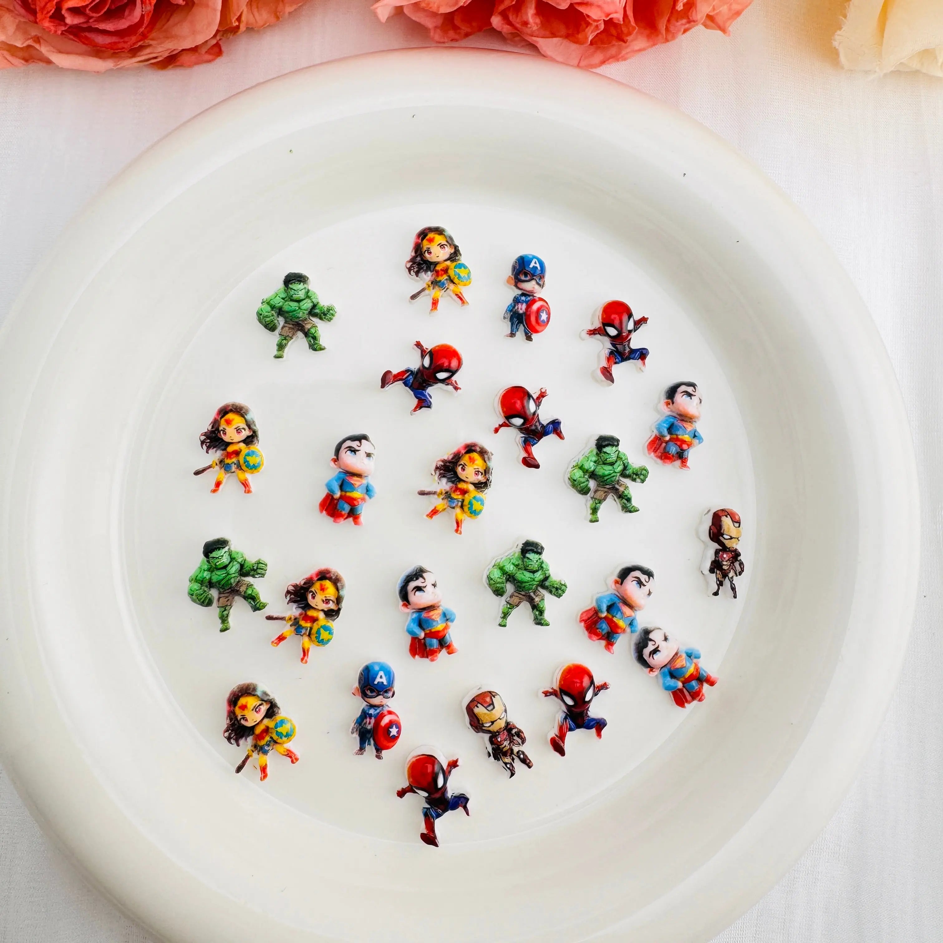 FS10682-Mixed Hero Nail Charms For Making Fancy Beads Or Fancy Beadable Pens Zoe DIY Wholesale