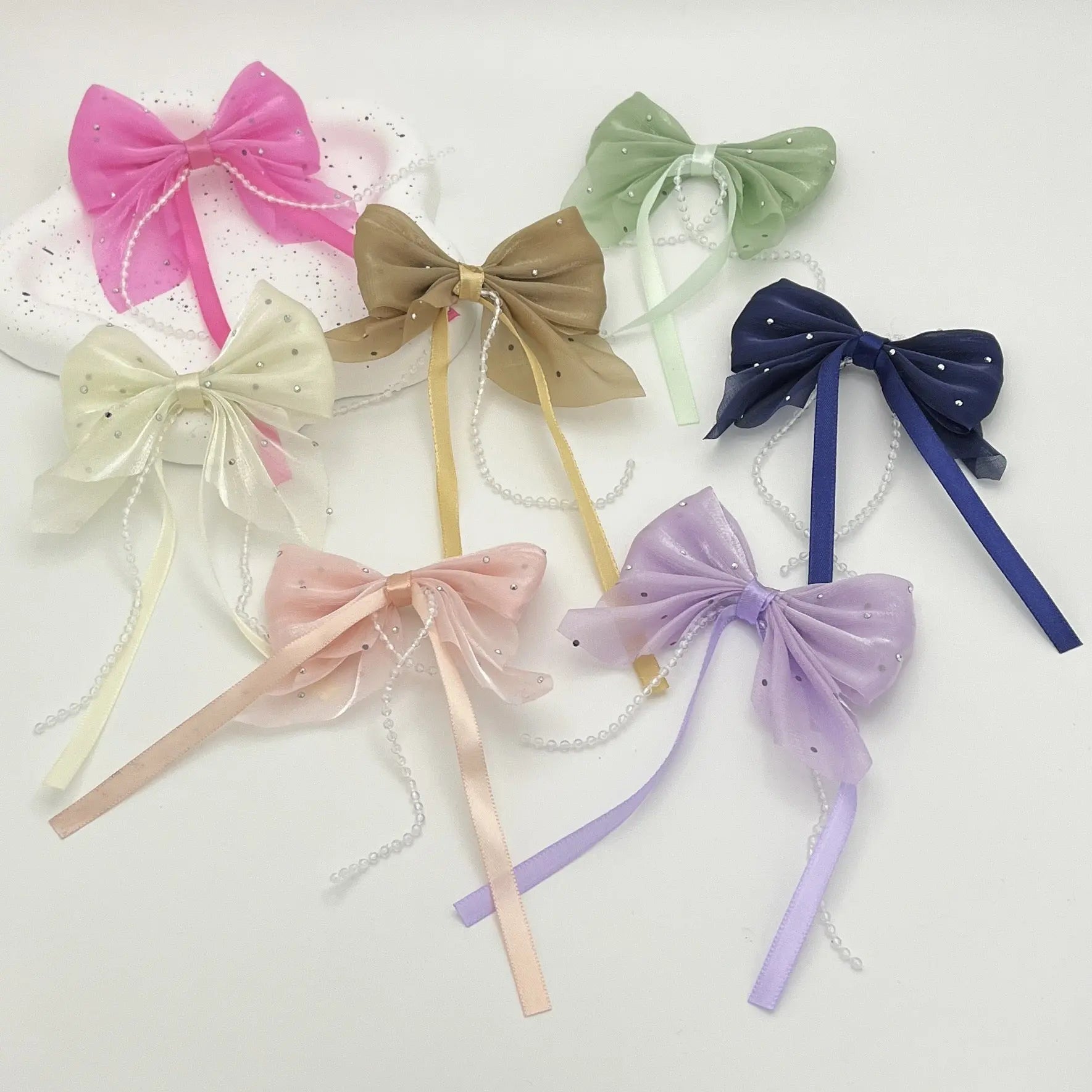 FS10686-Farbic Bow For Making Fancy Beads Zoe DIY Wholesale