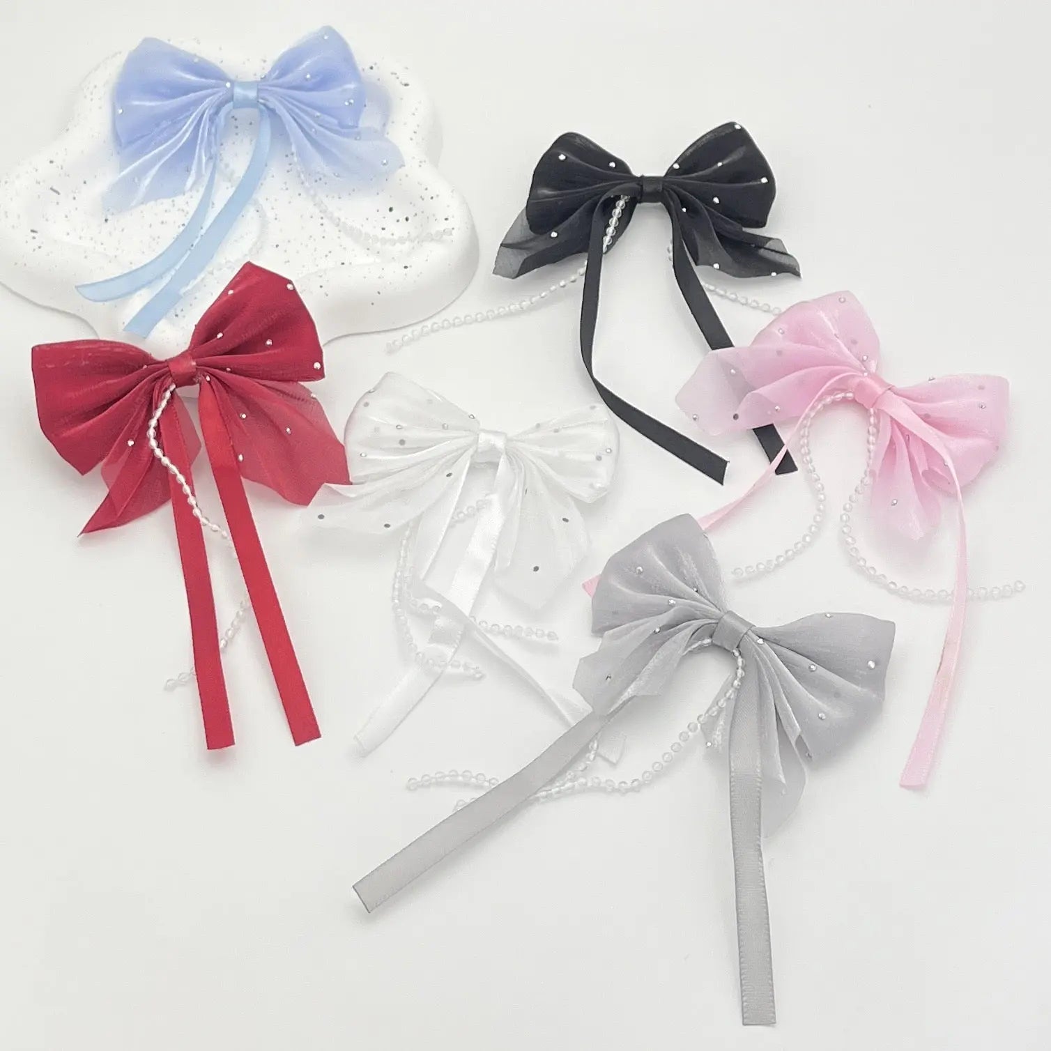 FS10686-Farbic Bow For Making Fancy Beads Zoe DIY Wholesale