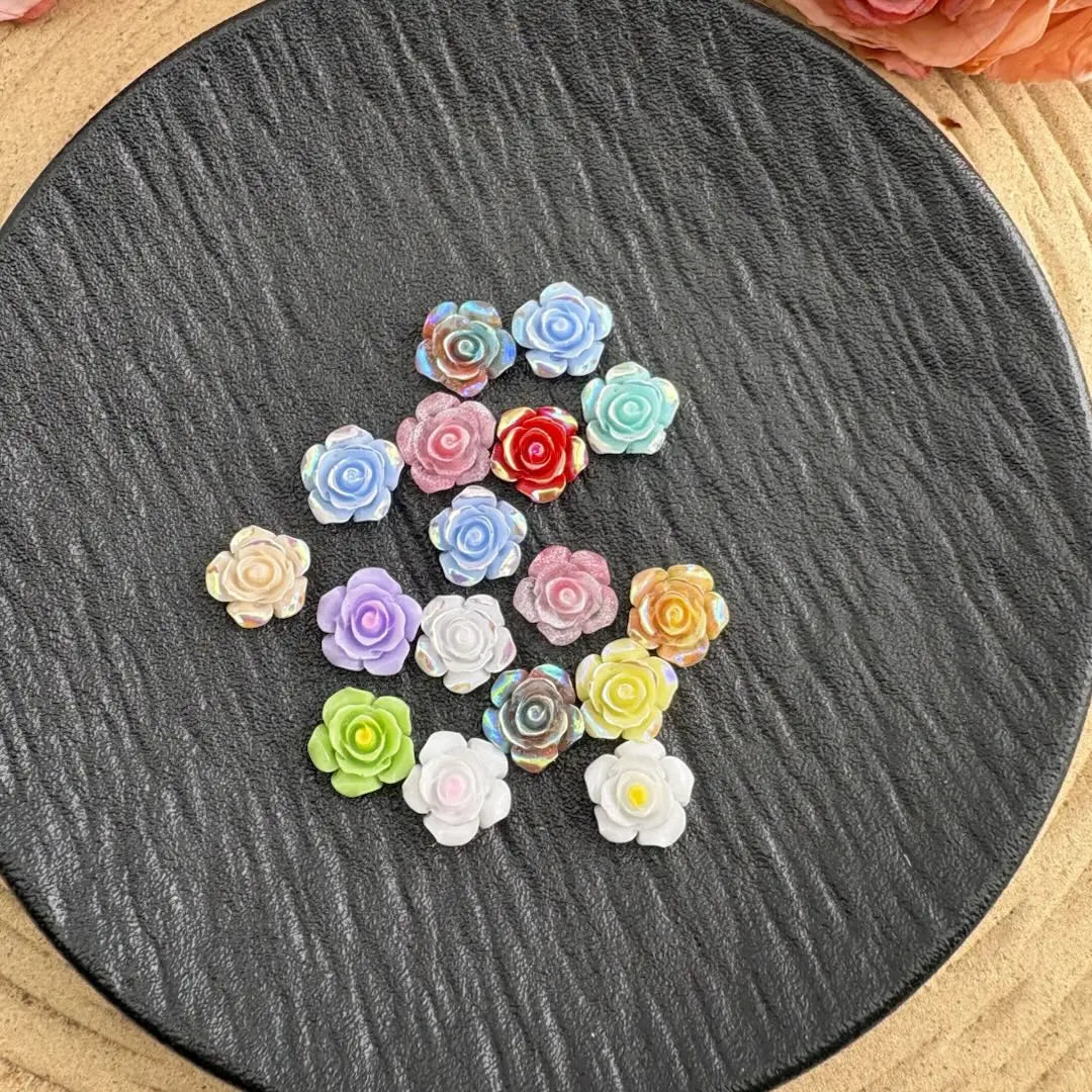FS10768-13MM Resin Rose Charms Zoe DIY Wholesale