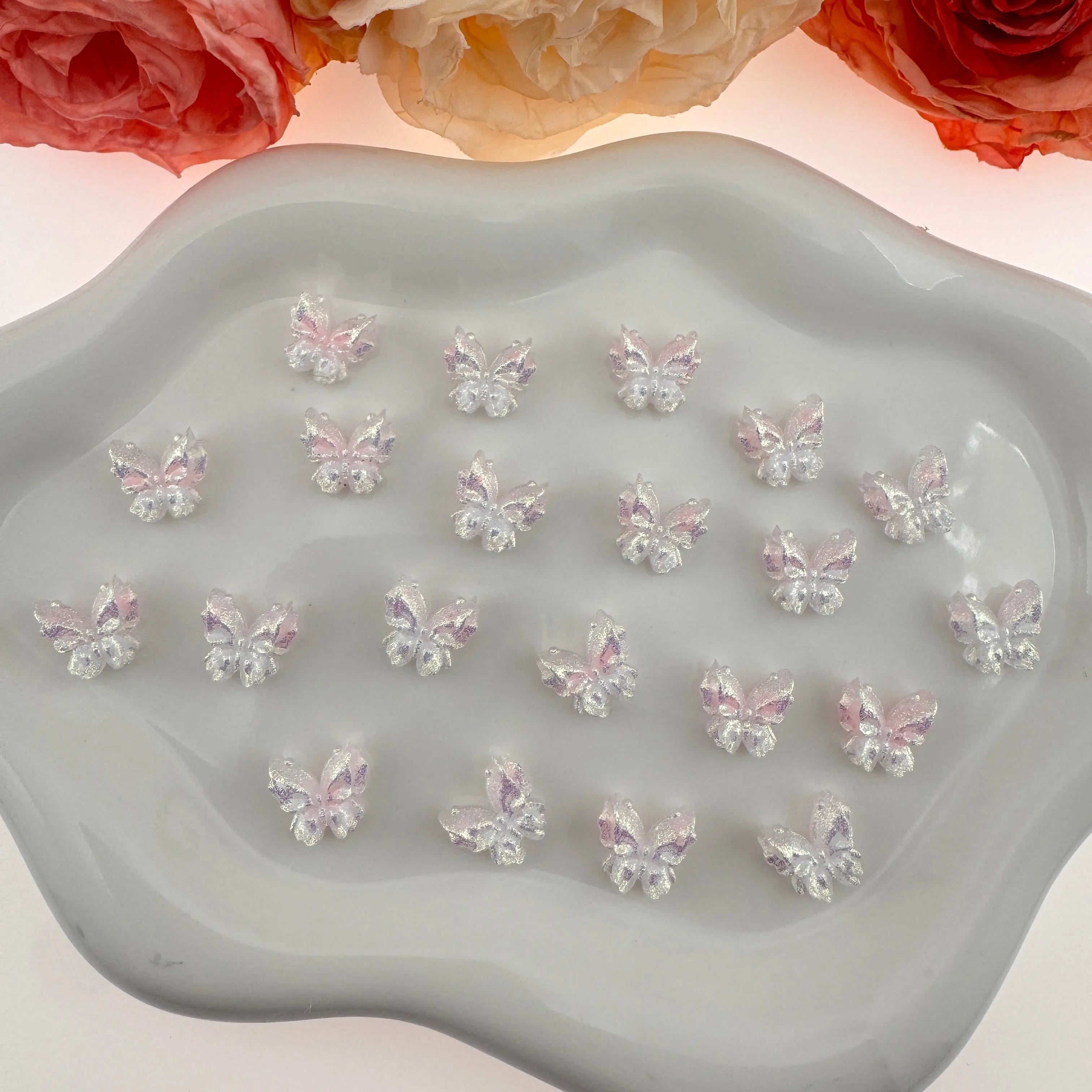 FS10769-12MM Resin Butterfly Charms Zoe DIY Wholesale