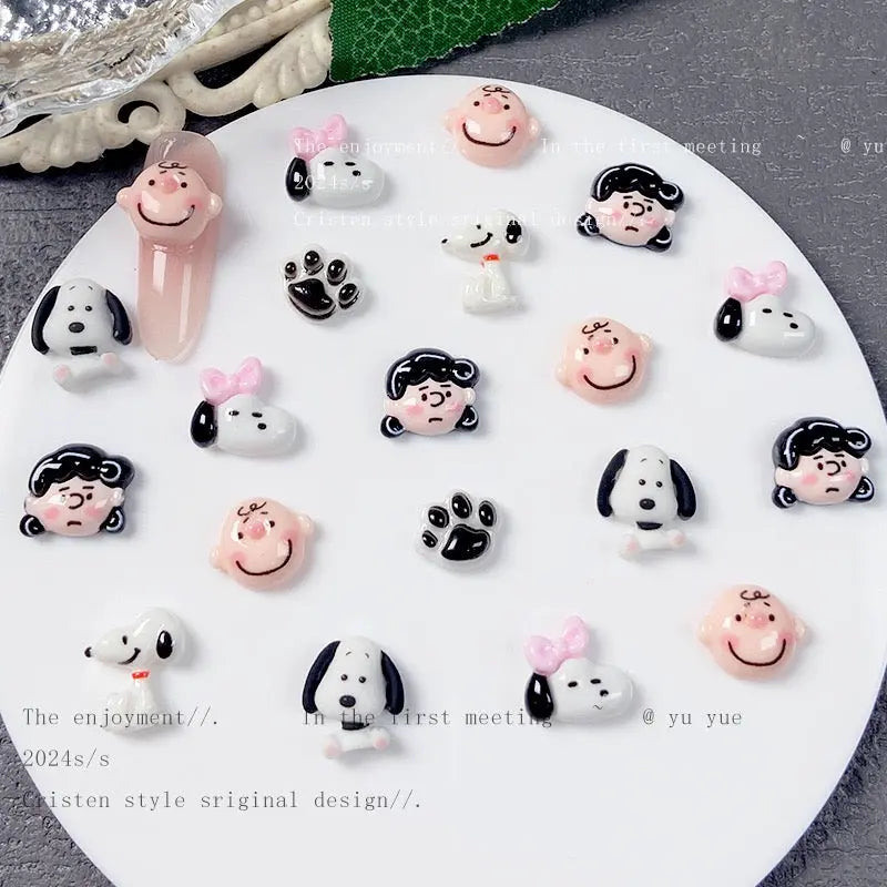 FS10775-Classic Cartoon Character Resin Charms Zoe DIY Wholesale