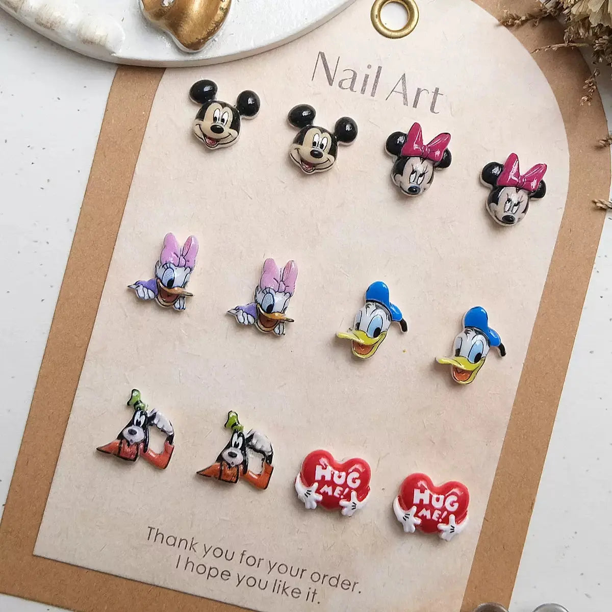 FS10780-12MM Mickey & Friends Resin Nail Charms Zoe DIY Wholesale