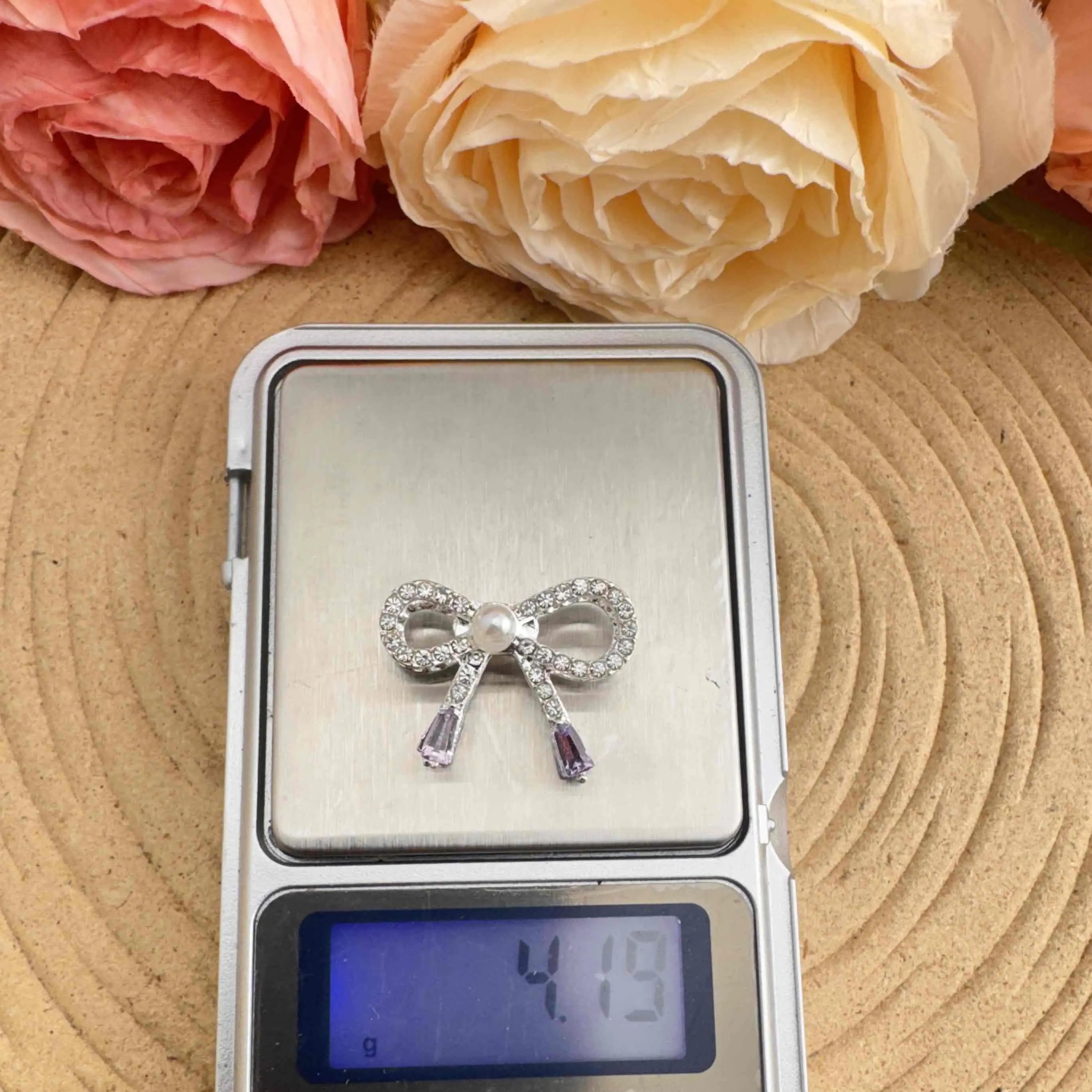 FS10783-About 21×26mm Mixed Color SparklingFancy Bow Metal Alloy Beads Fit For Beadable Pens Jewelry Making Keychain Jewelry Making Zoe DIY Wholesale