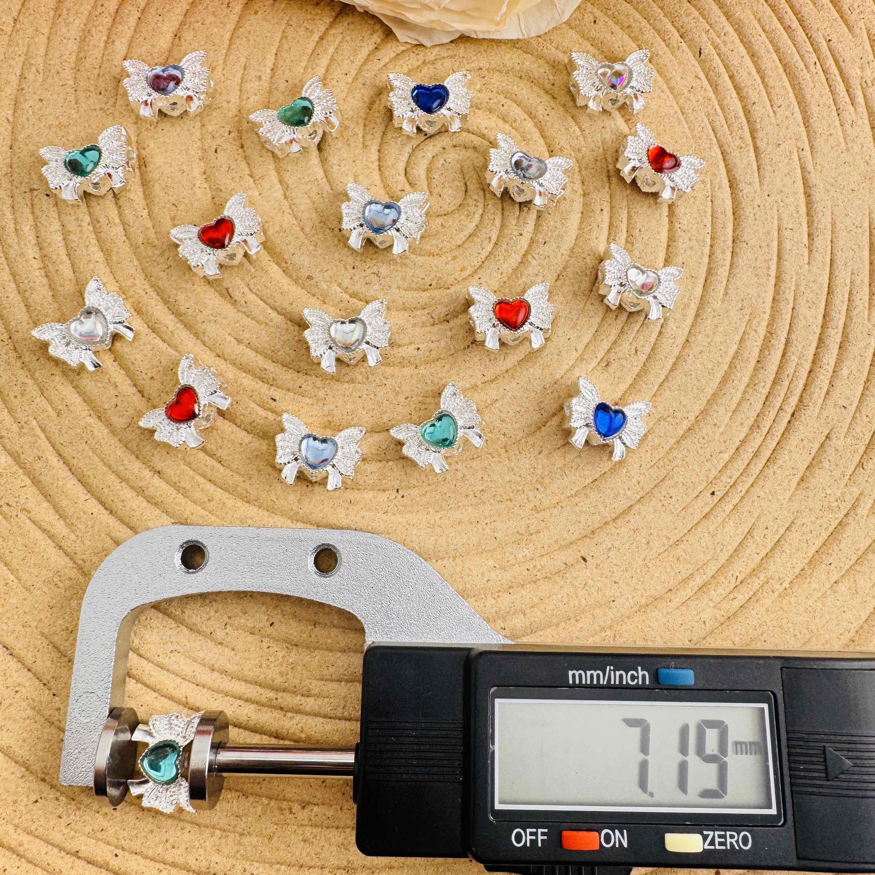 FS10785-Mixed Color Butterfly Bow 4 Hole Metal Beads For Making Keychain Beadable Pens Jewelry Making Zoe DIY Wholesale