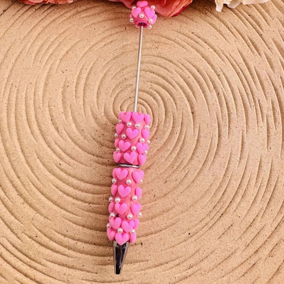 FS10811-Heart Fancy Beadable Pens Zoe DIY Wholesale