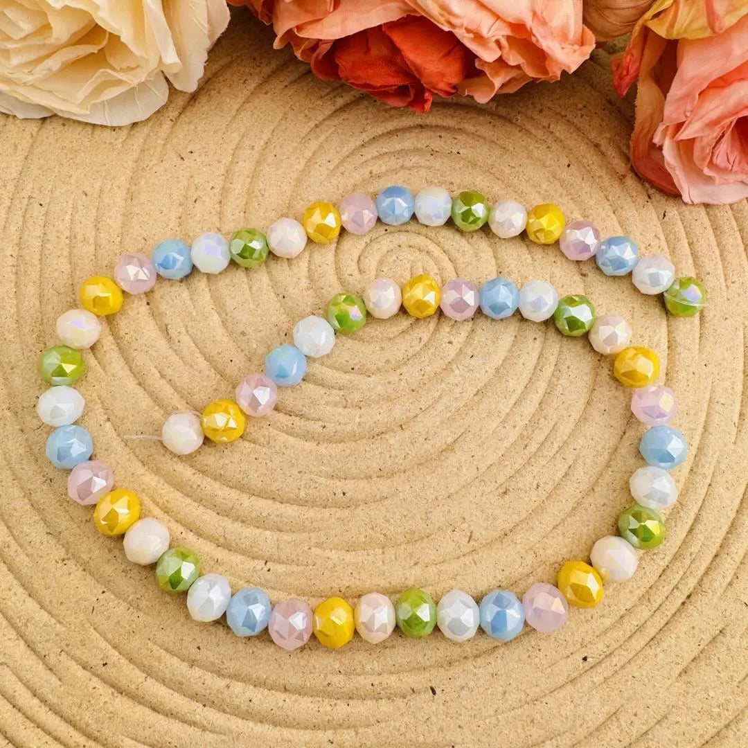 FS10830-About 54pcs/Strand Crystal Glass Beads 8mm Zoe DIY Wholesale