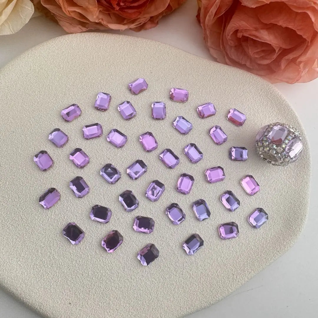 FS10856-6×8mm Crystal Glass Nail Charms Zoe DIY Wholesale