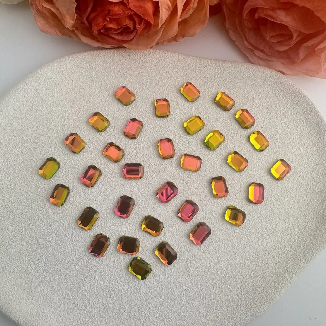 FS10856-6×8mm Crystal Glass Nail Charms Zoe DIY Wholesale