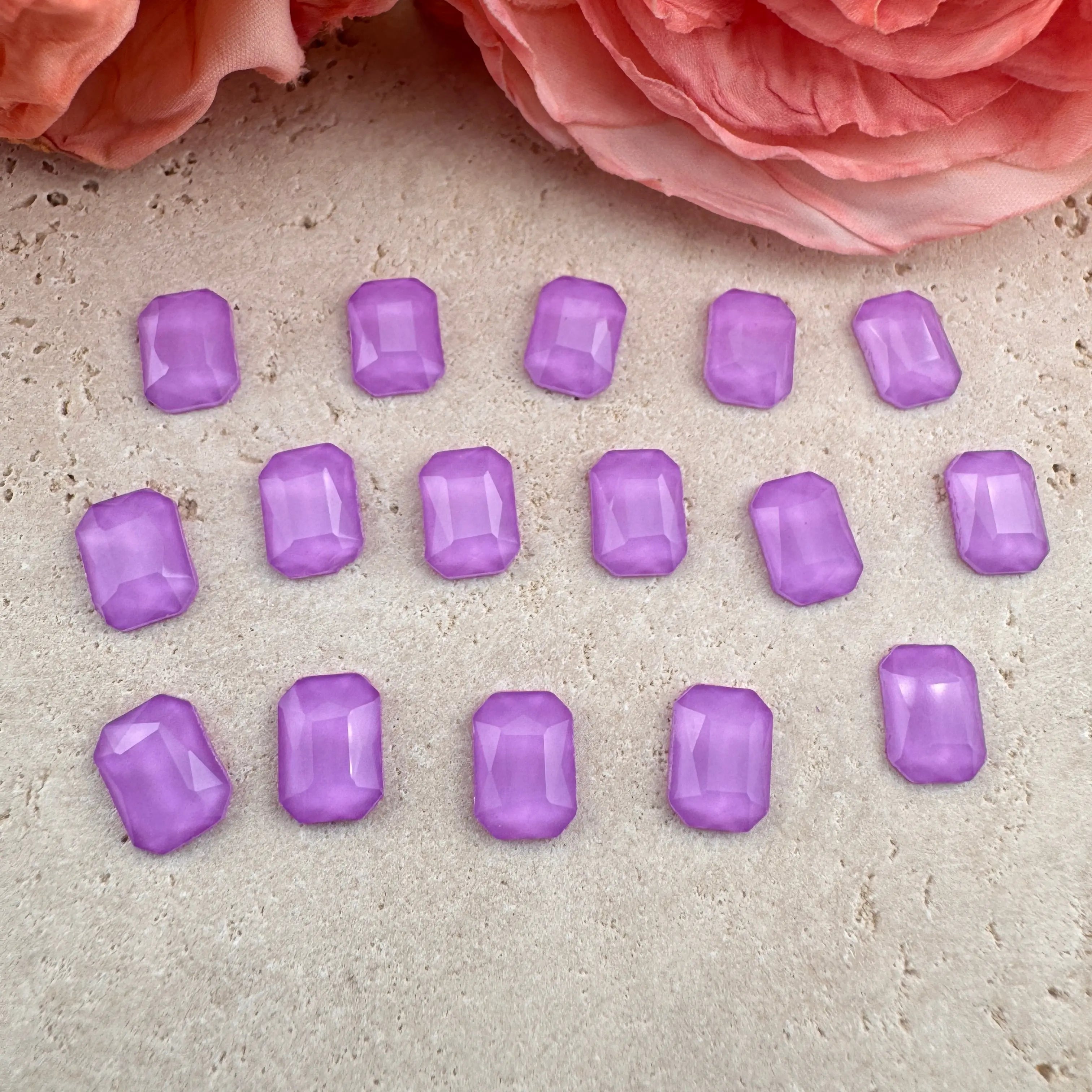 FS10856-6×8mm Crystal Glass Nail Charms Zoe DIY Wholesale