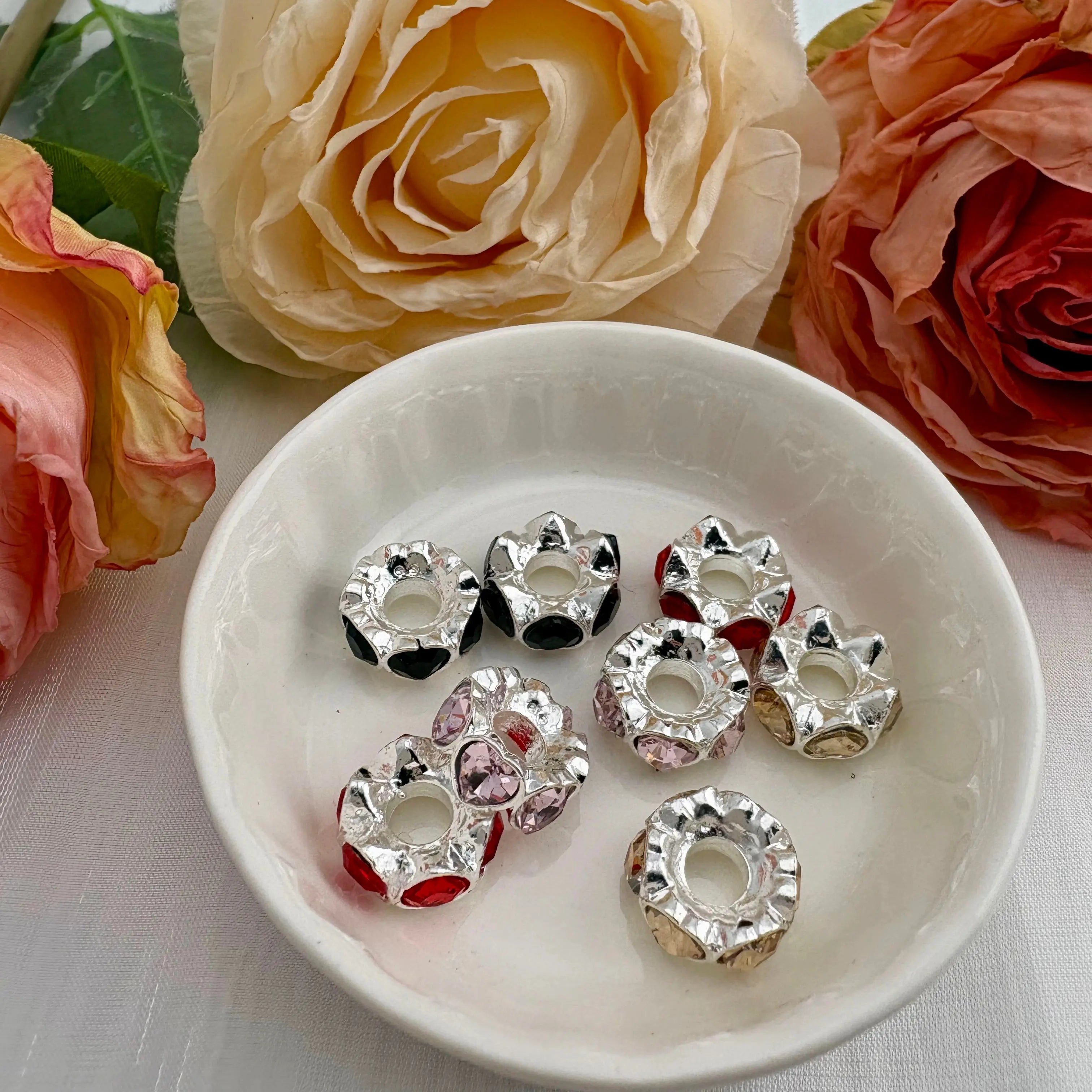 FS10885-14MM Metal Alloy Heart Spacer Zoe DIY Wholesale