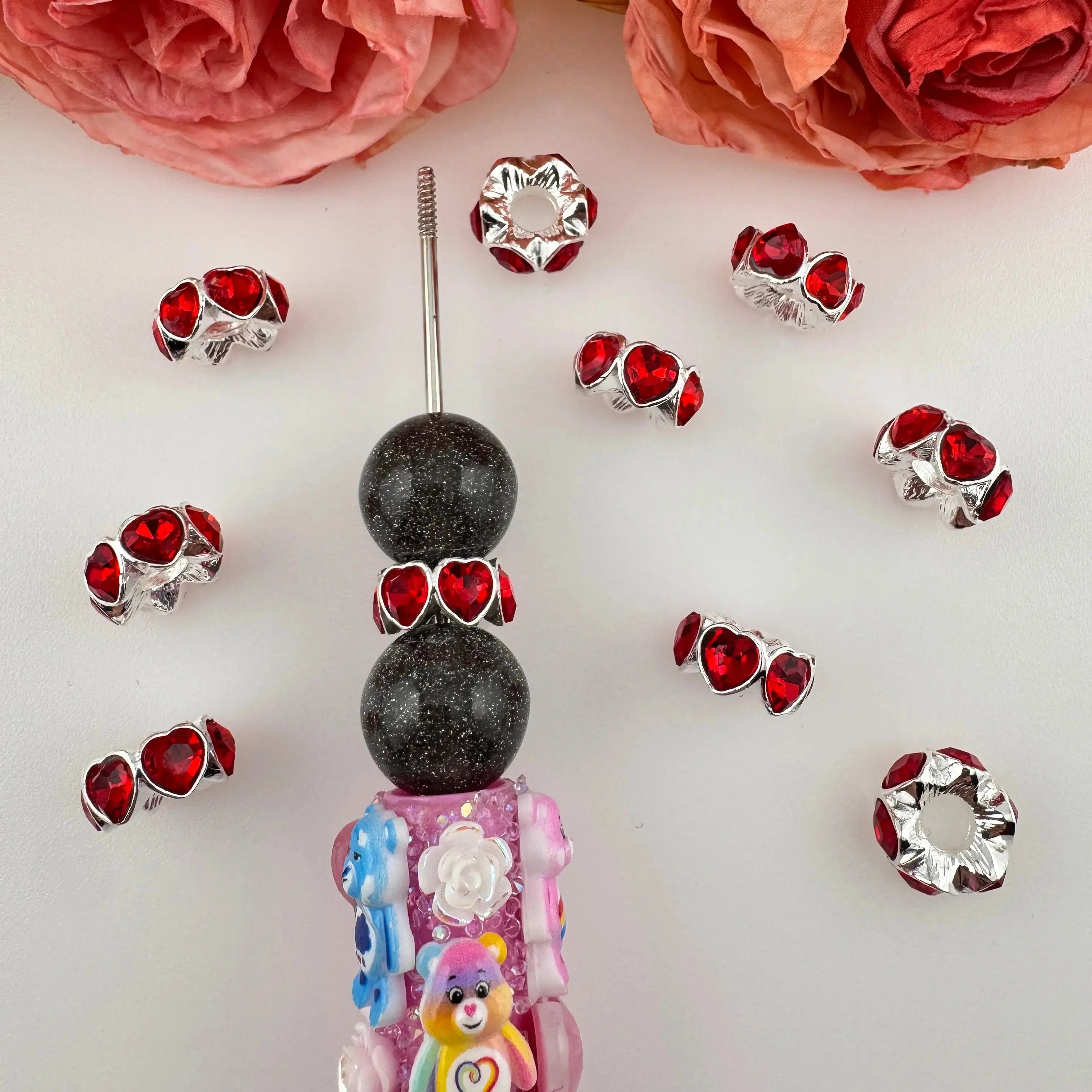 FS10885-14MM Metal Alloy Heart Spacer Zoe DIY Wholesale