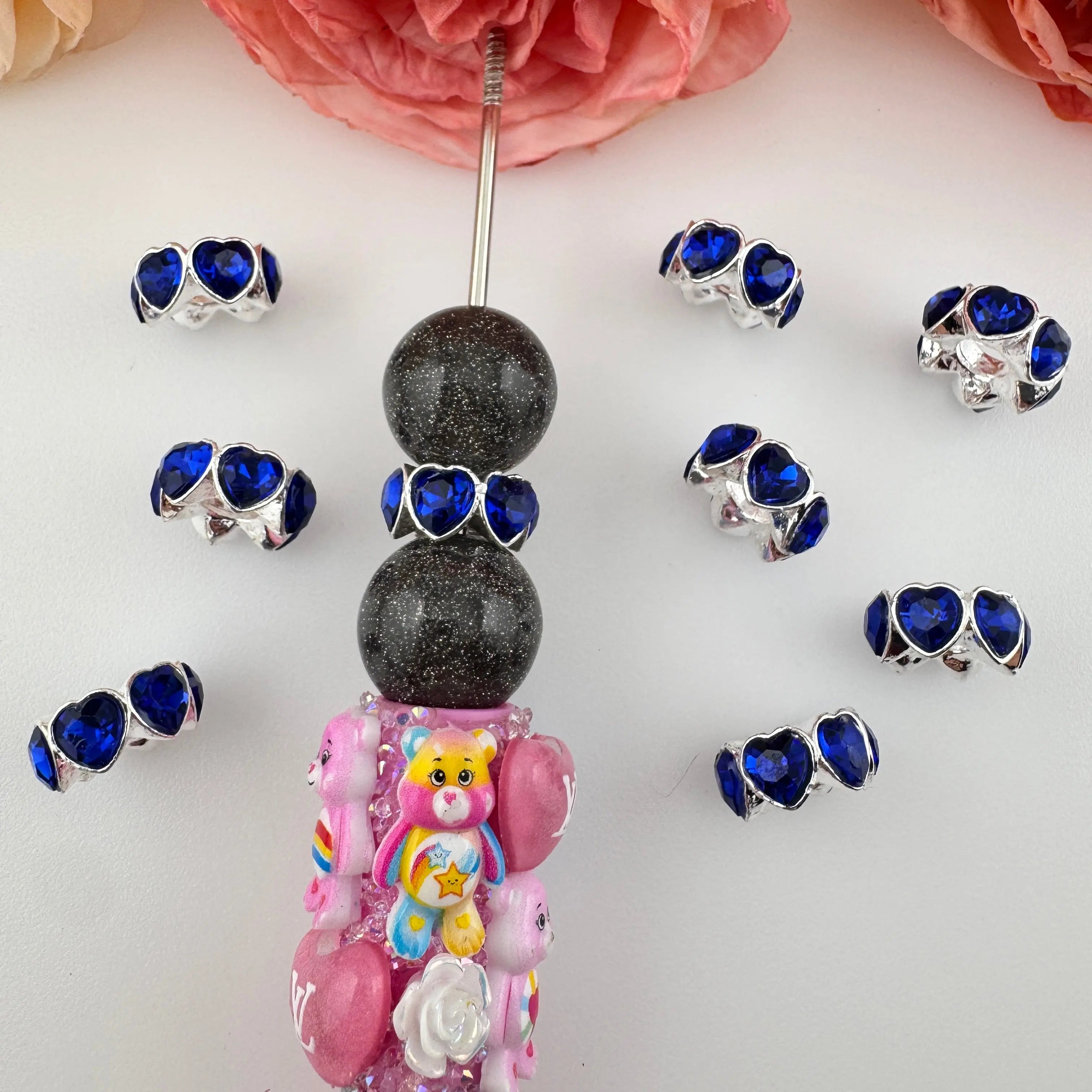 FS10885-14MM Metal Alloy Heart Spacer Zoe DIY Wholesale