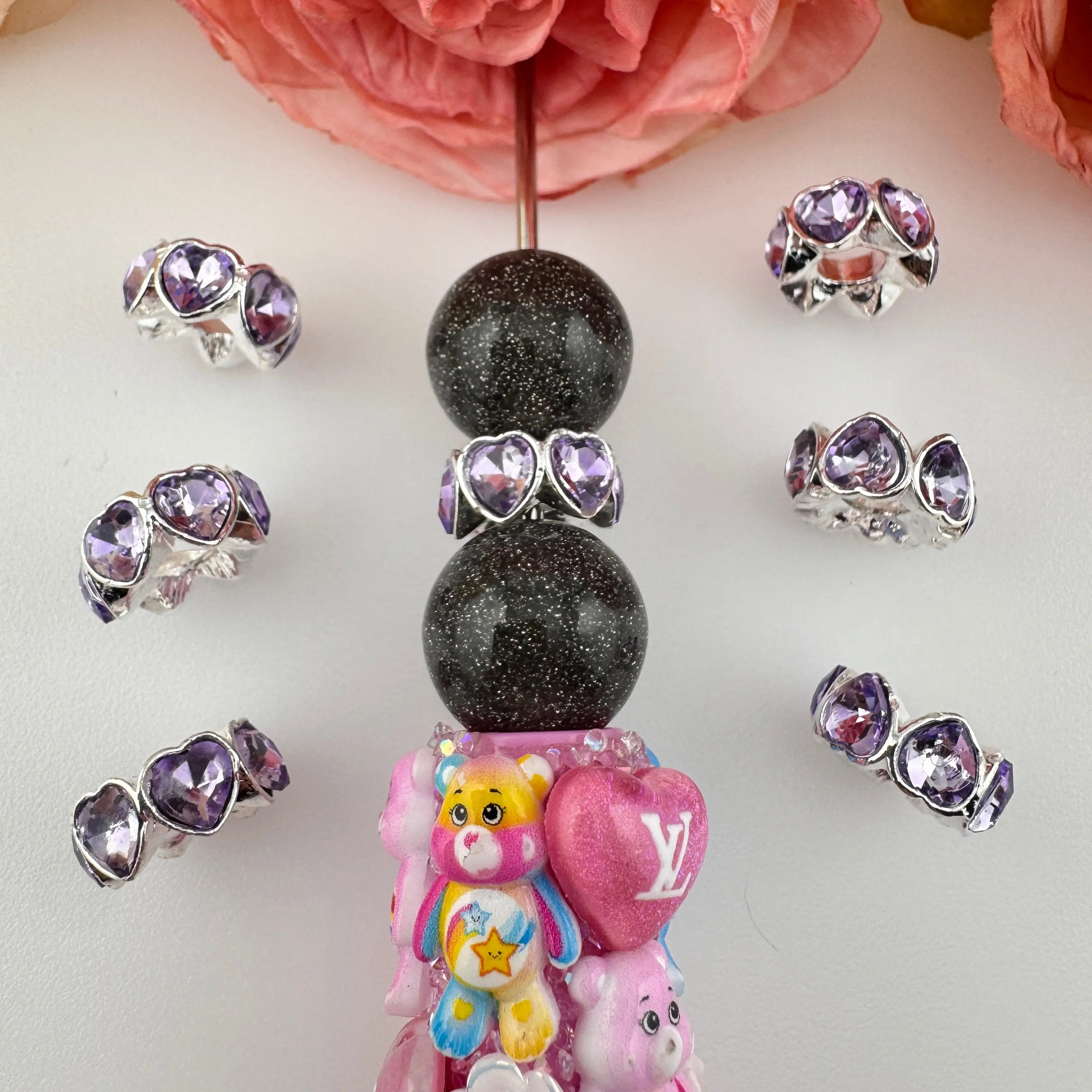 FS10885-14MM Metal Alloy Heart Spacer Zoe DIY Wholesale