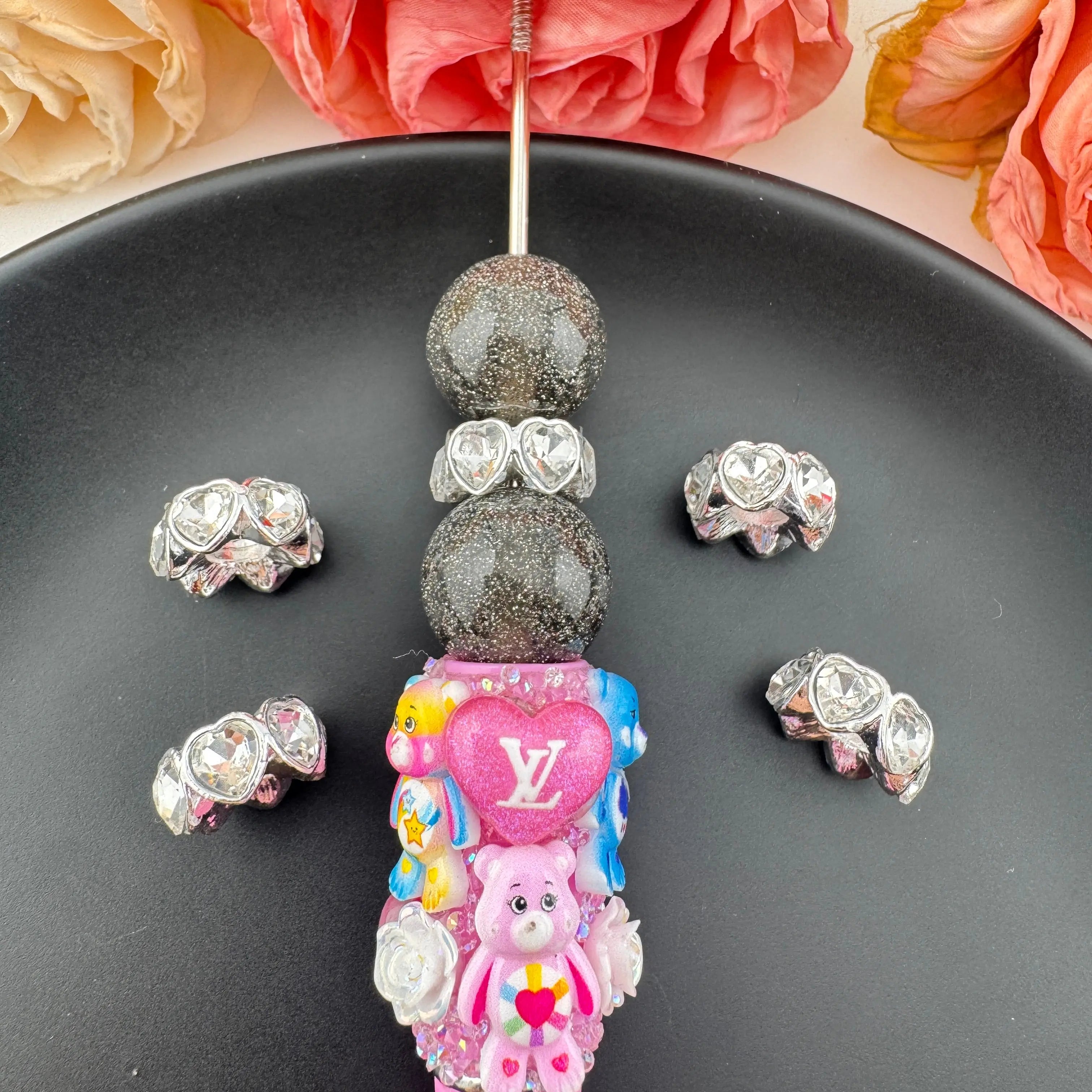 FS10885-14MM Metal Alloy Heart Spacer Zoe DIY Wholesale