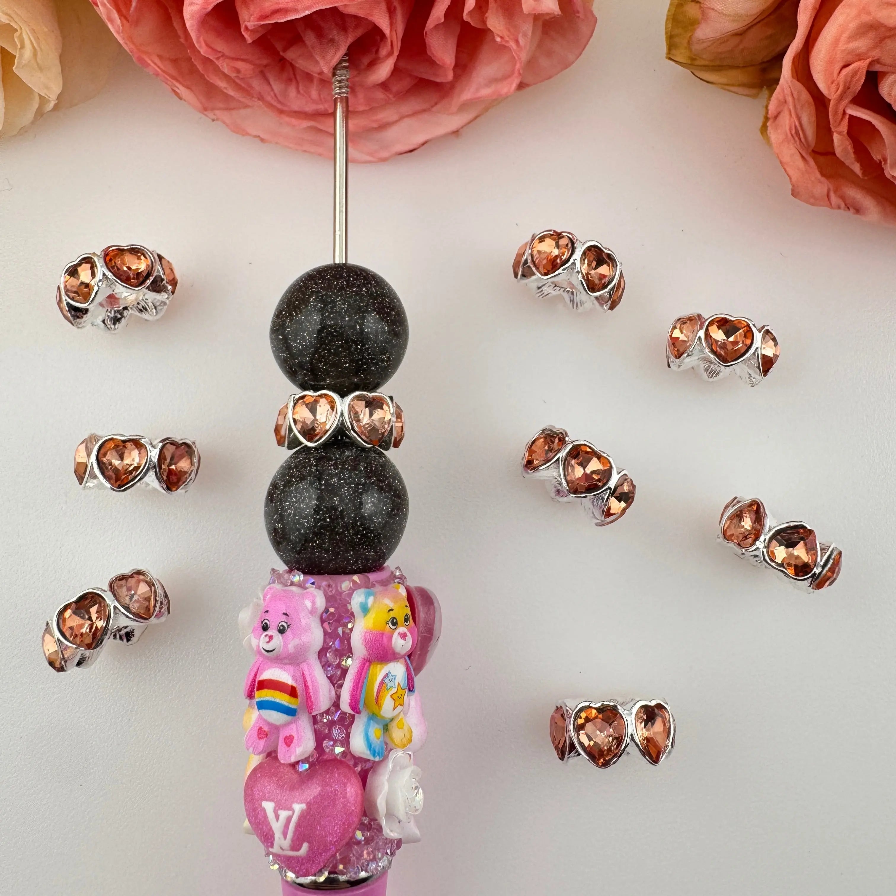 FS10885-14MM Metal Alloy Heart Spacer Zoe DIY Wholesale