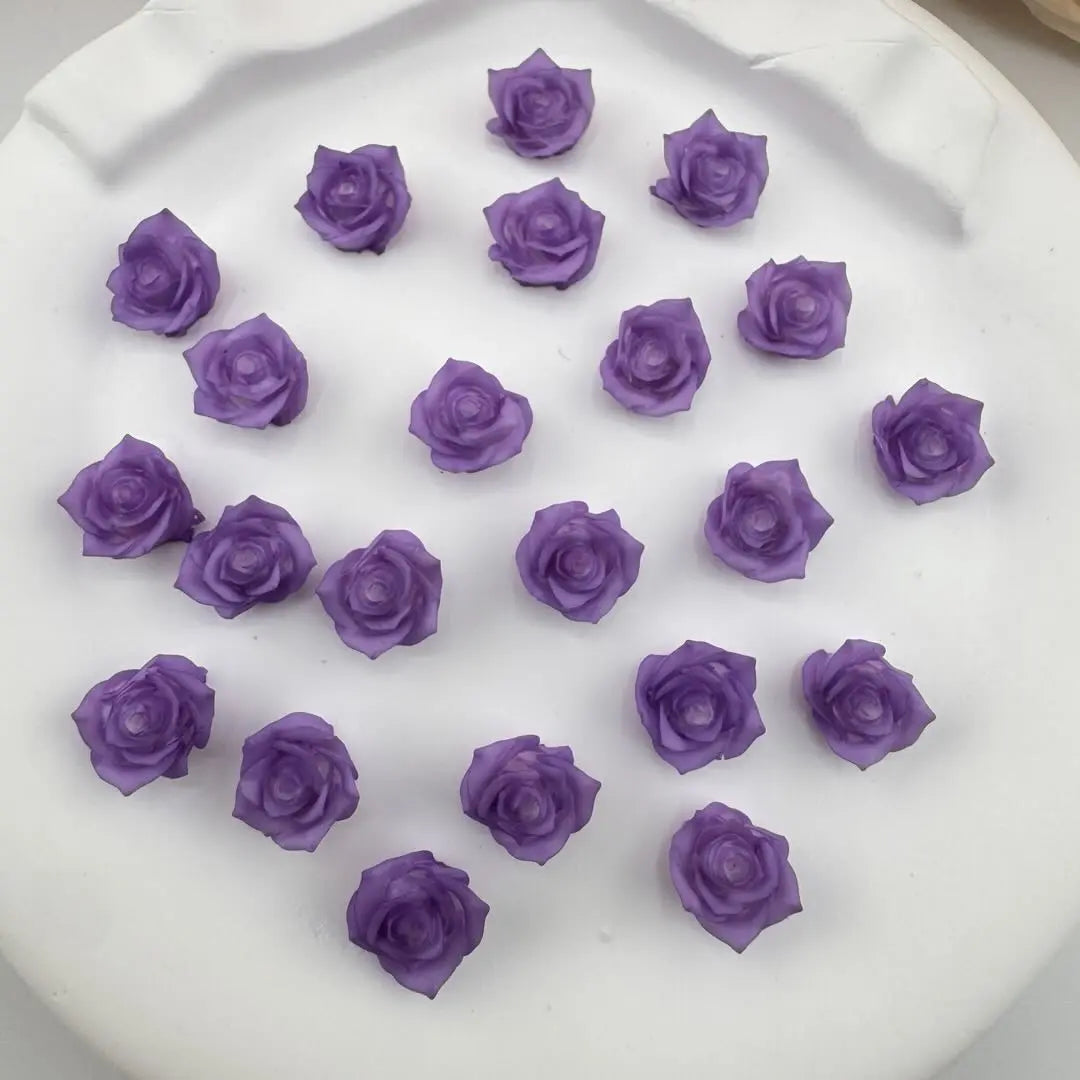 FS10929-About 8mm Purple Hard Luminous Flower Nail Charms Zoe DIY Wholesale
