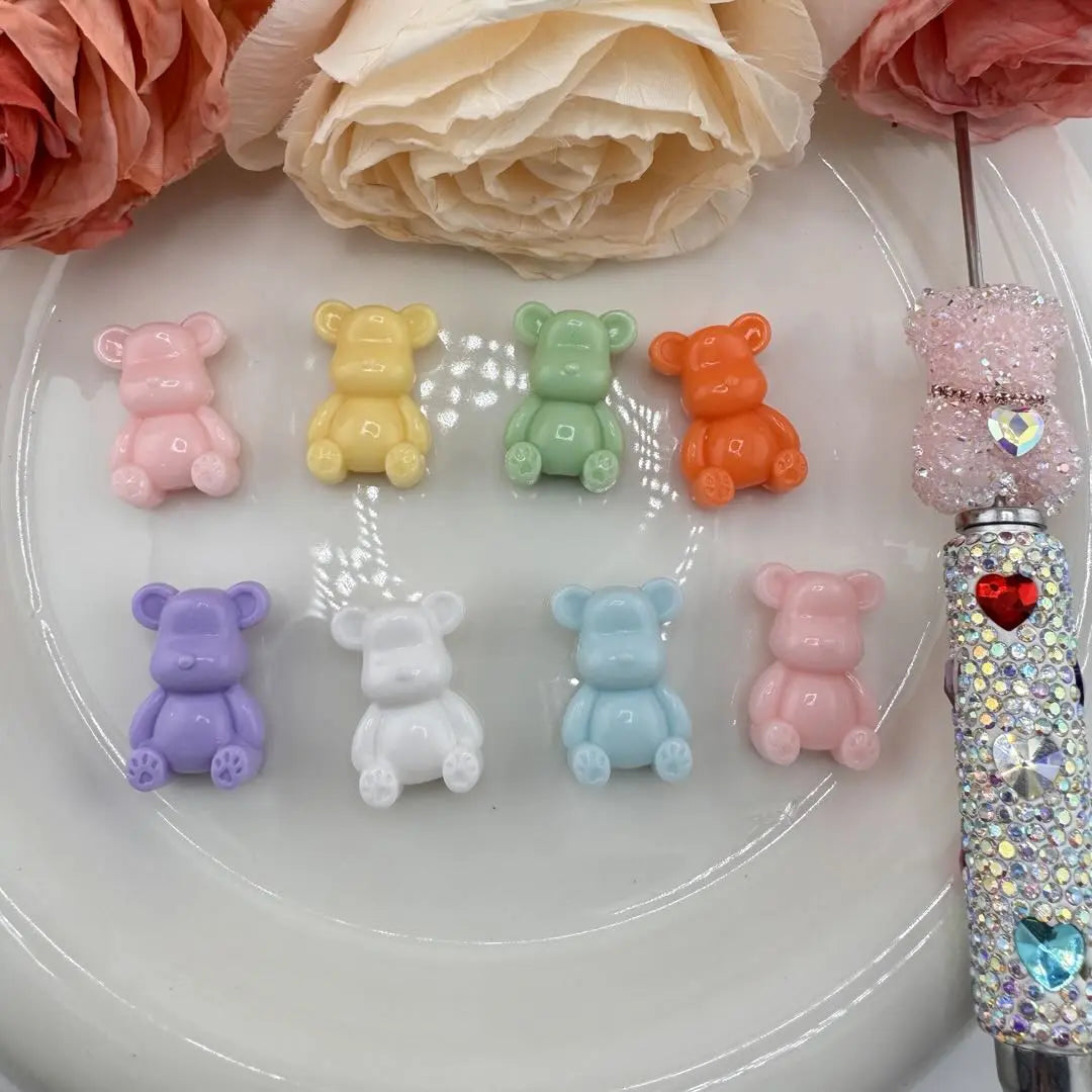 FS10949-About 18×26mm Mixed Color Bear Based Beads Zoe DIY Wholesale