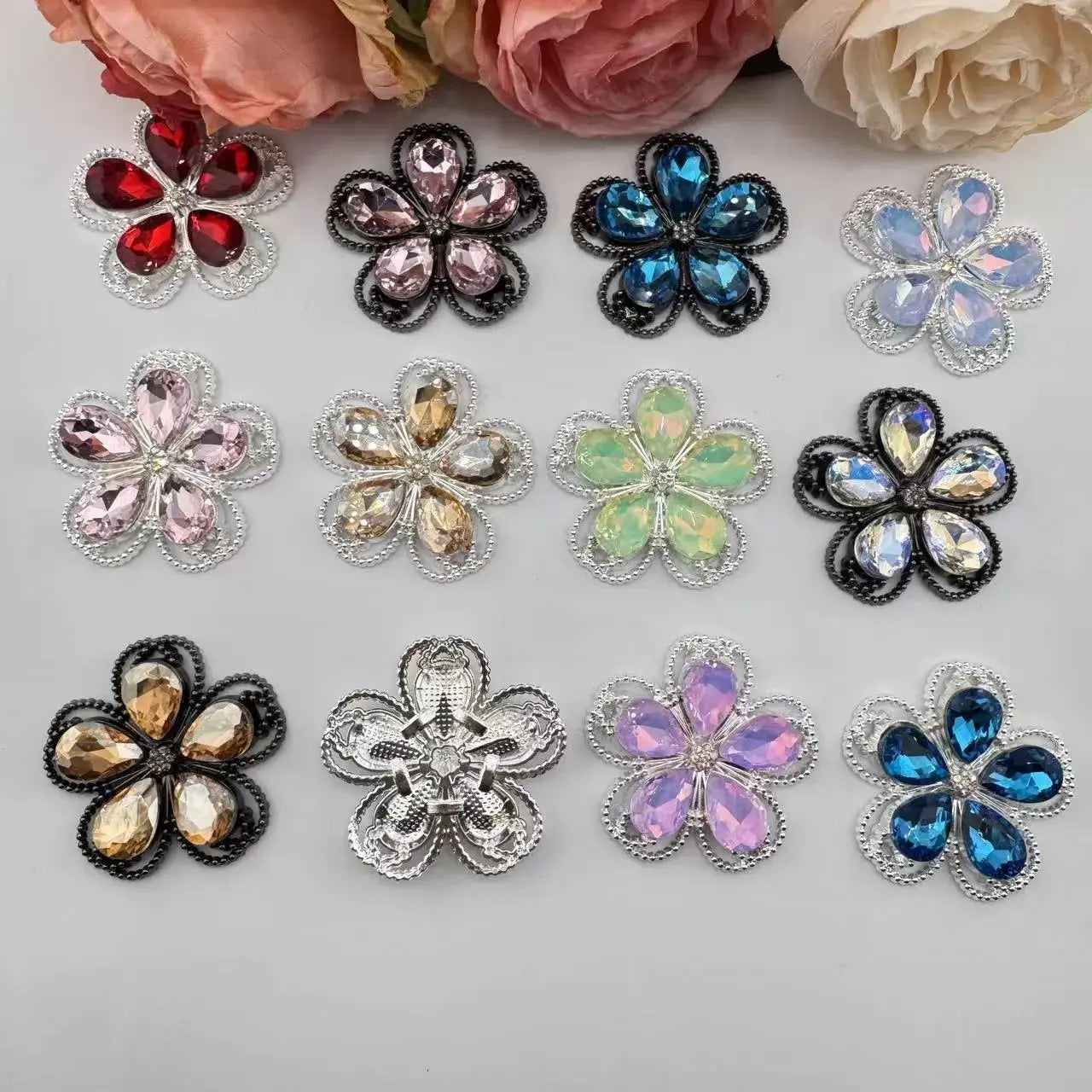 FS10999-41MM Flower Alloy Metal Chamrs Zoe DIY Wholesale