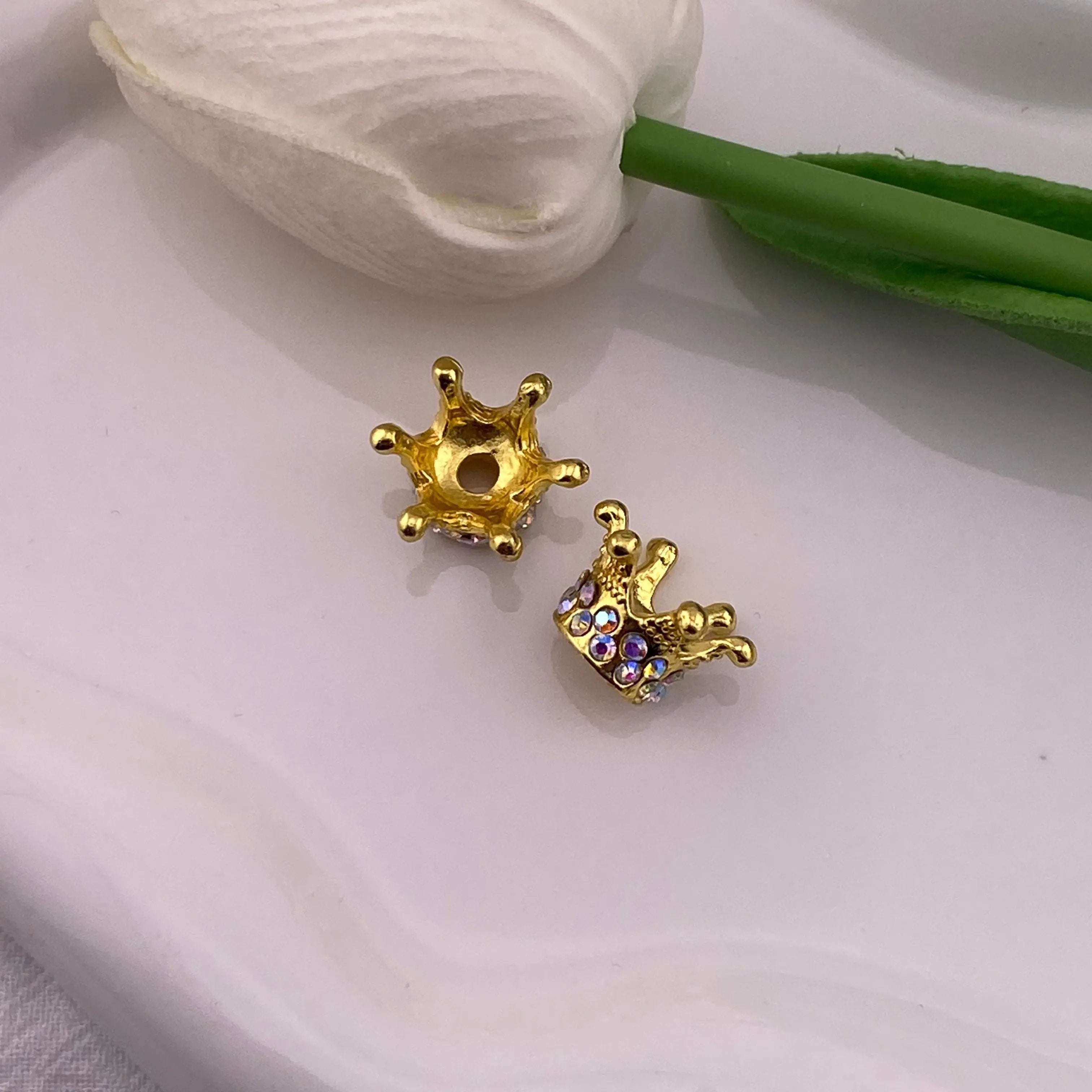 FS1114-15MM  Sliver Crown Spacer Fit For Beadspen Beads Zoe's DIY Shop