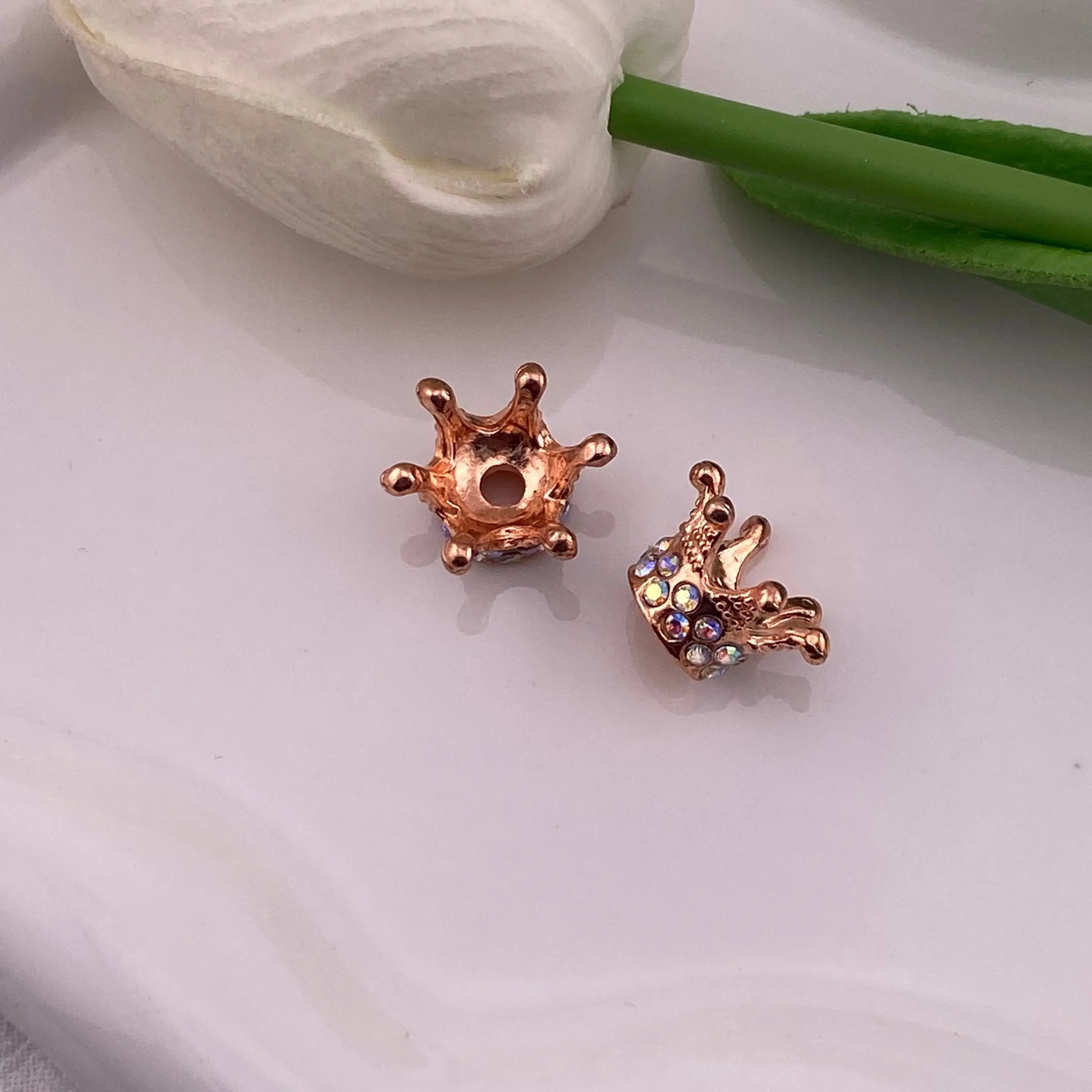 FS1114-15MM  Sliver Crown Spacer Fit For Beadspen Beads Zoe's DIY Shop