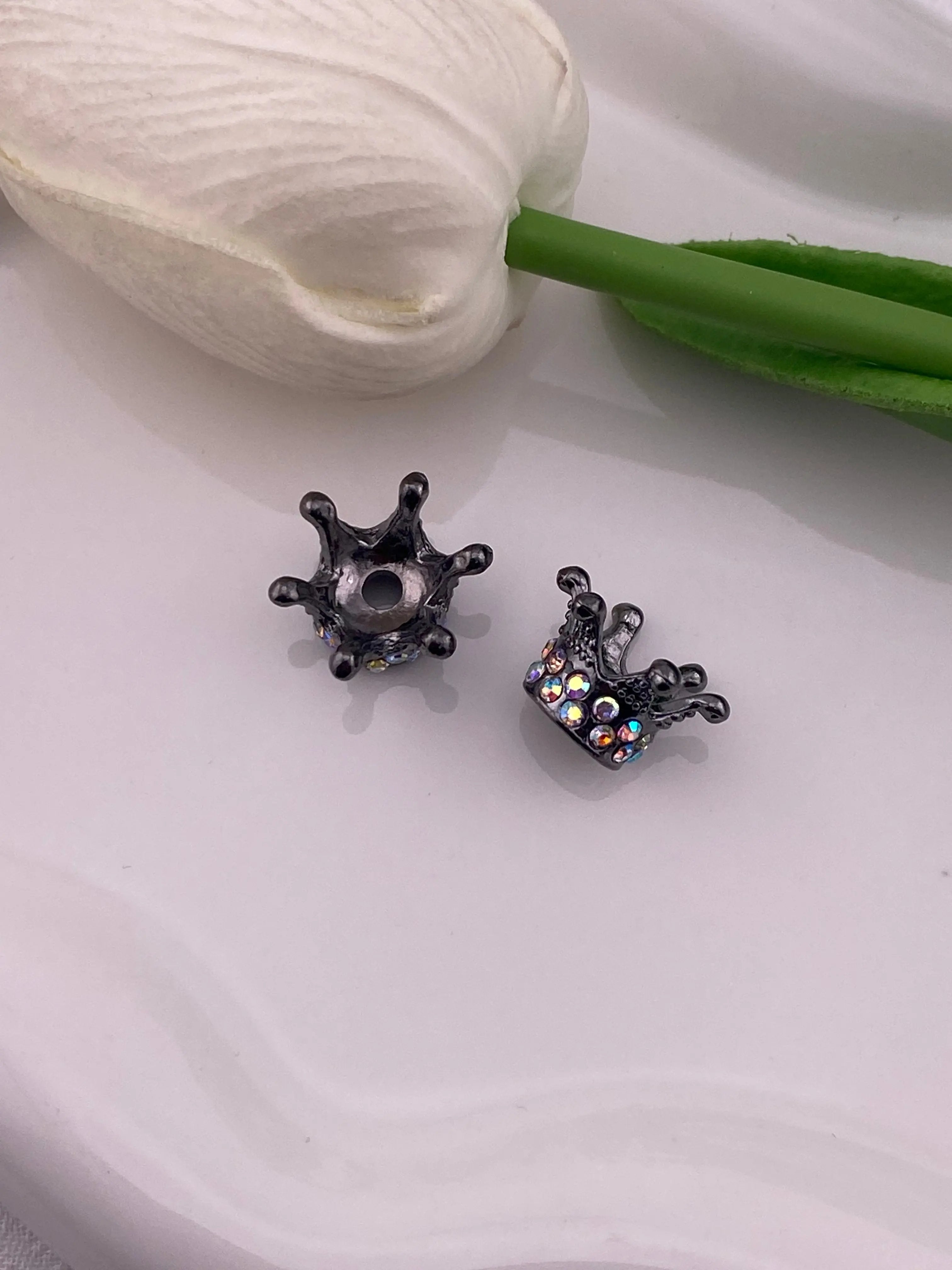 FS1114-15MM  Sliver Crown Spacer Fit For Beadspen Beads Zoe's DIY Shop