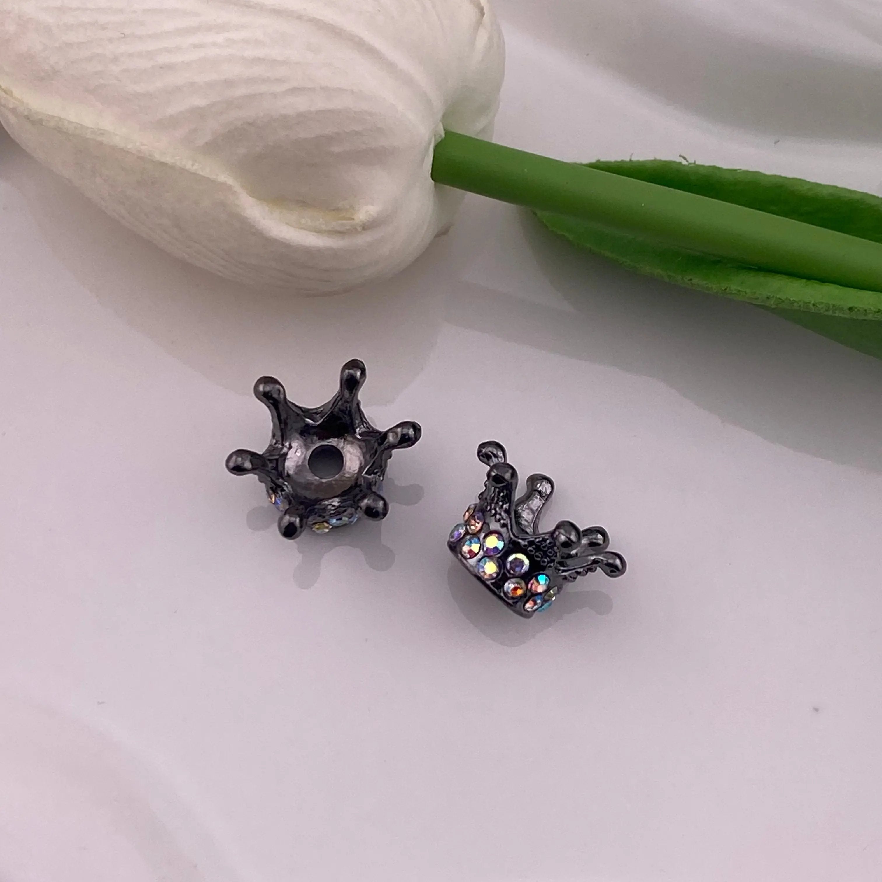 FS1114-15MM  Sliver Crown Spacer Fit For Beadspen Beads Zoe's DIY Shop