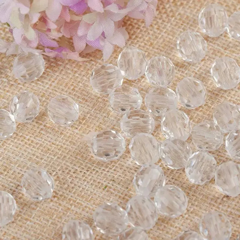 FS11169-About 8mm Facted Acrylic Beads Zoe DIY Wholesale