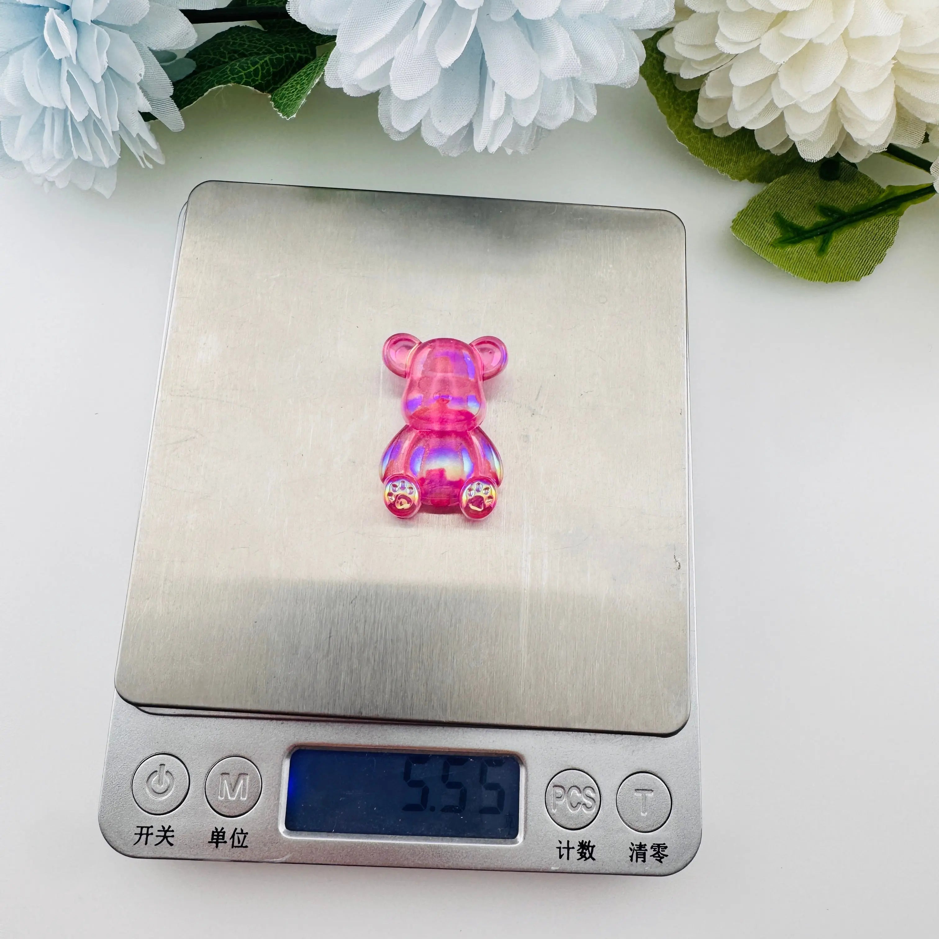 FS11173-About 22×32mm Luminous Bear Acrylic Beads Zoe DIY Wholesale