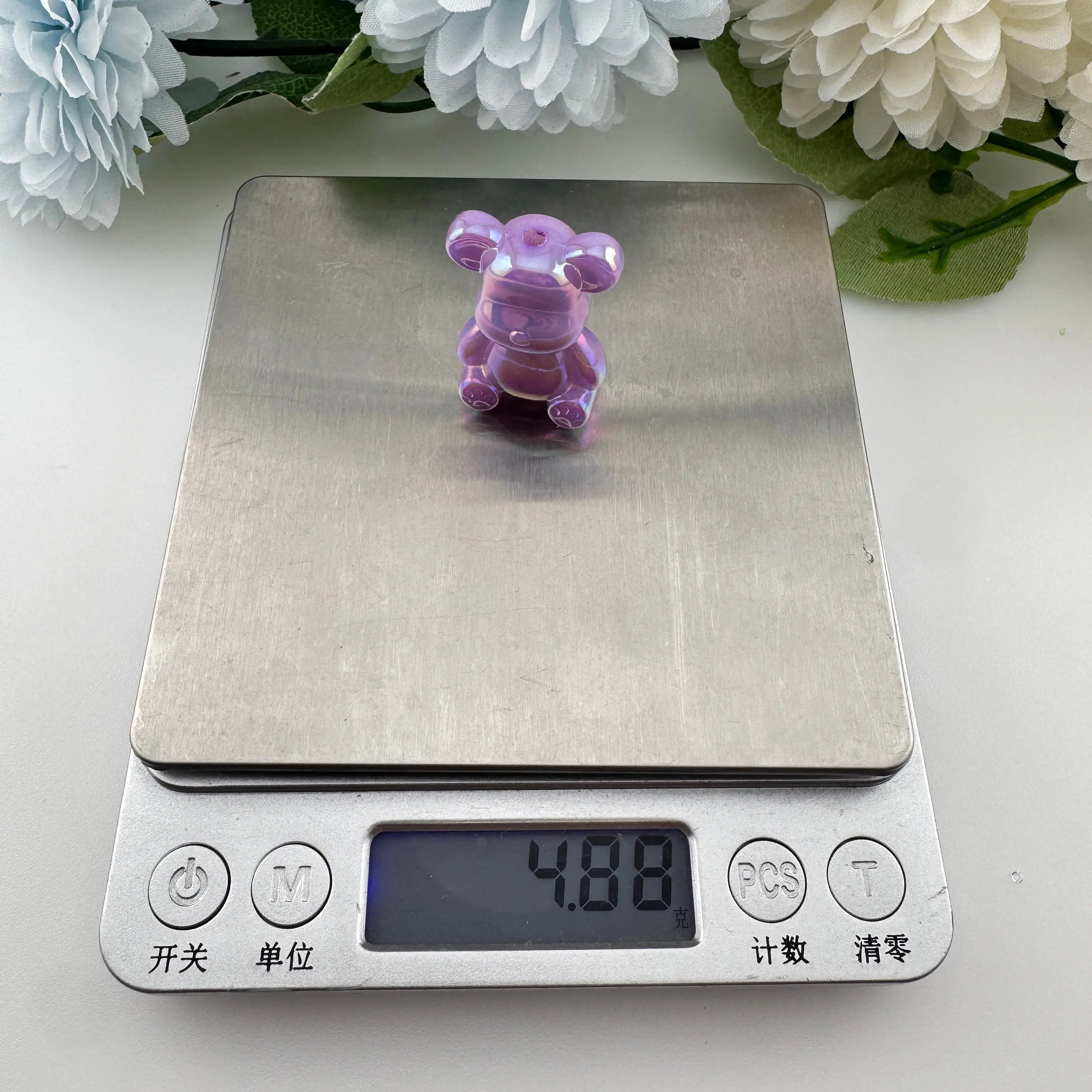 FS11179-About 22×32mm Jelly Color Luminous Bear Acrylic Beads Zoe DIY Wholesale