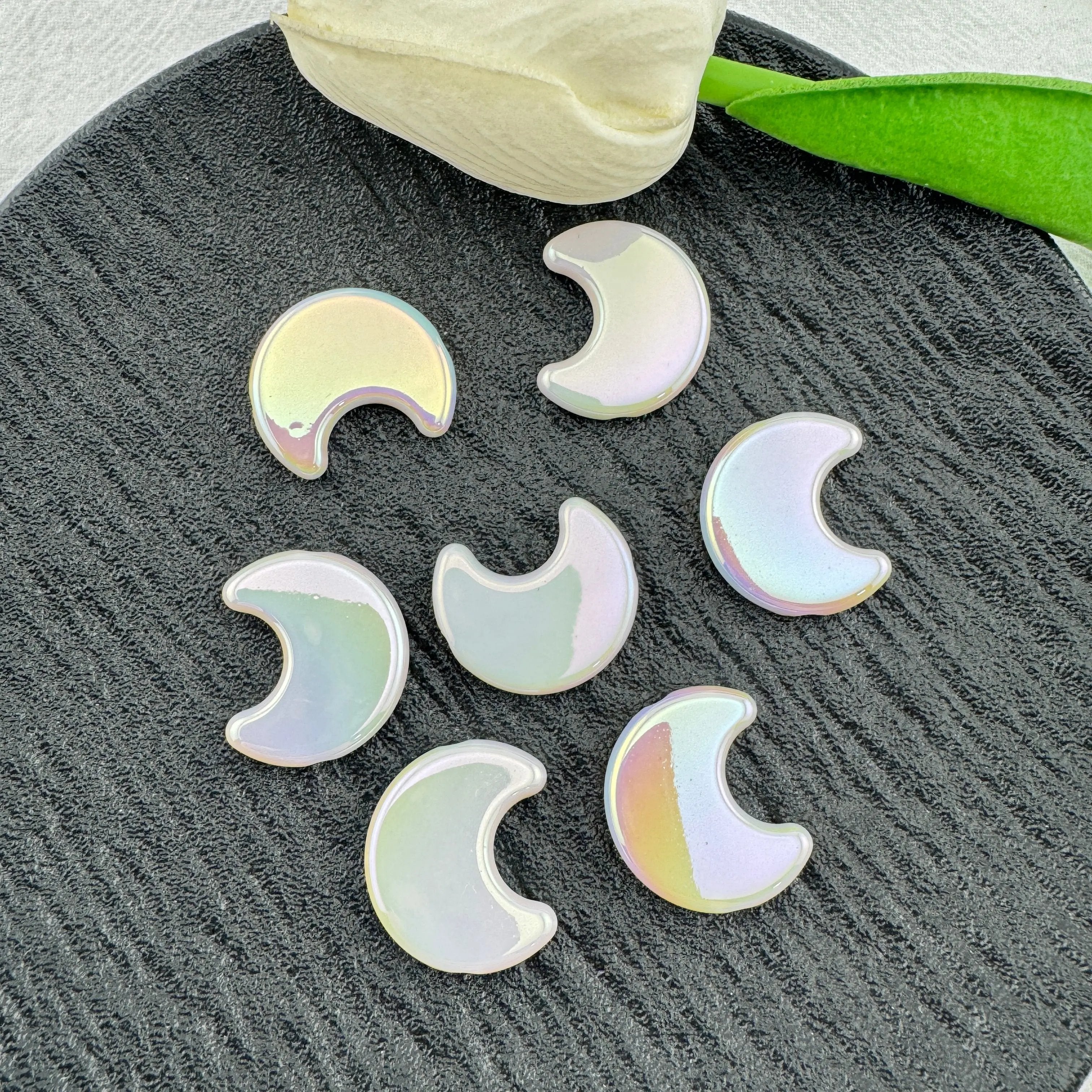 FS1181- 25MM moon Base Beads 5MM Thickness Fit For Beadable Pens Zoe's DIY Shop