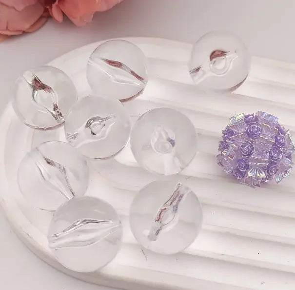 FS1208-25MM Clear ROUND beads Zoe DIY Wholesale