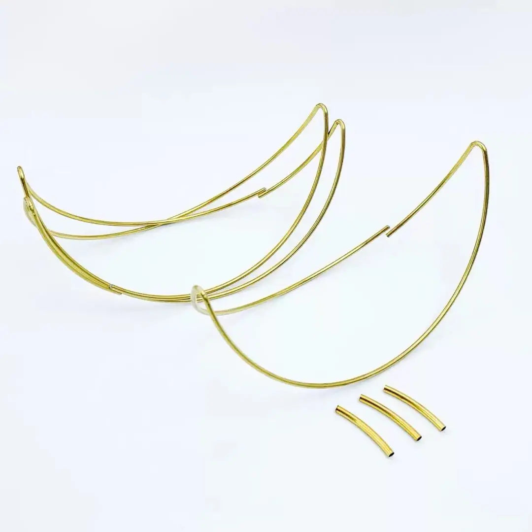 FS1276-About 4×10cm 3D Moon Wire Ring For Making Car Hangers Zoe DIY Wholesale