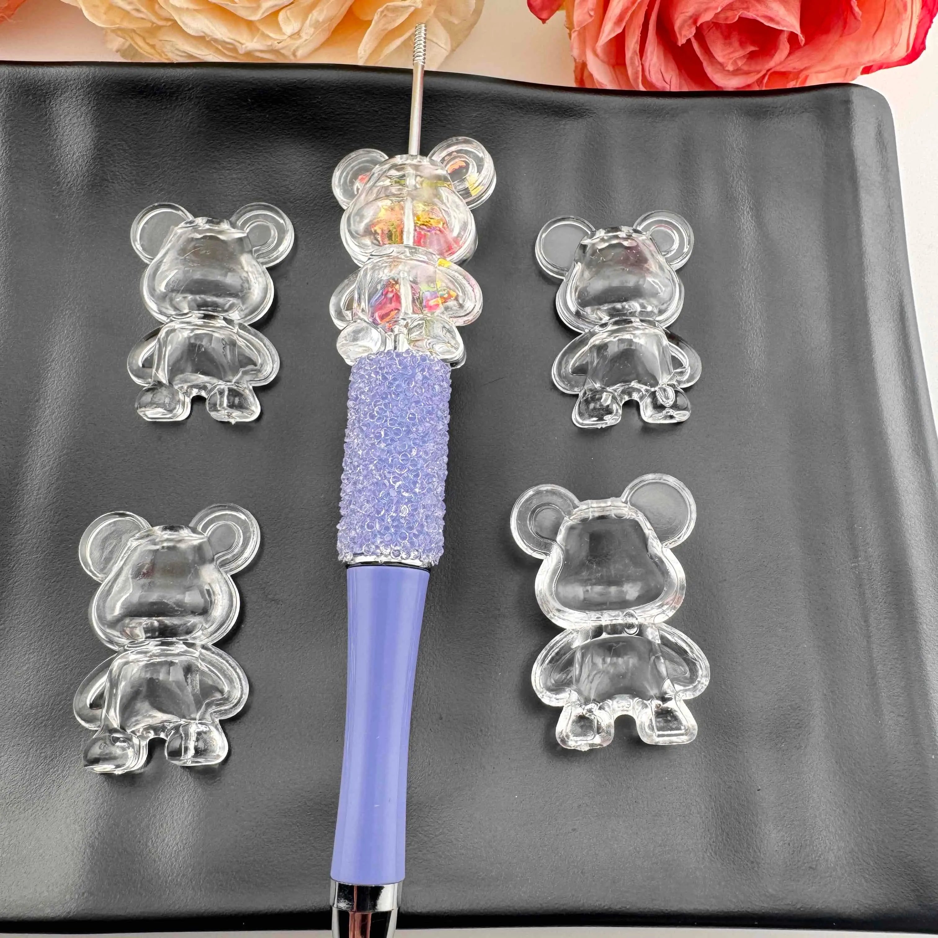 FS1286-36MM Violent Bear Shaker Acrylic Beads Fit For Beadspen Zoe's DIY Shop