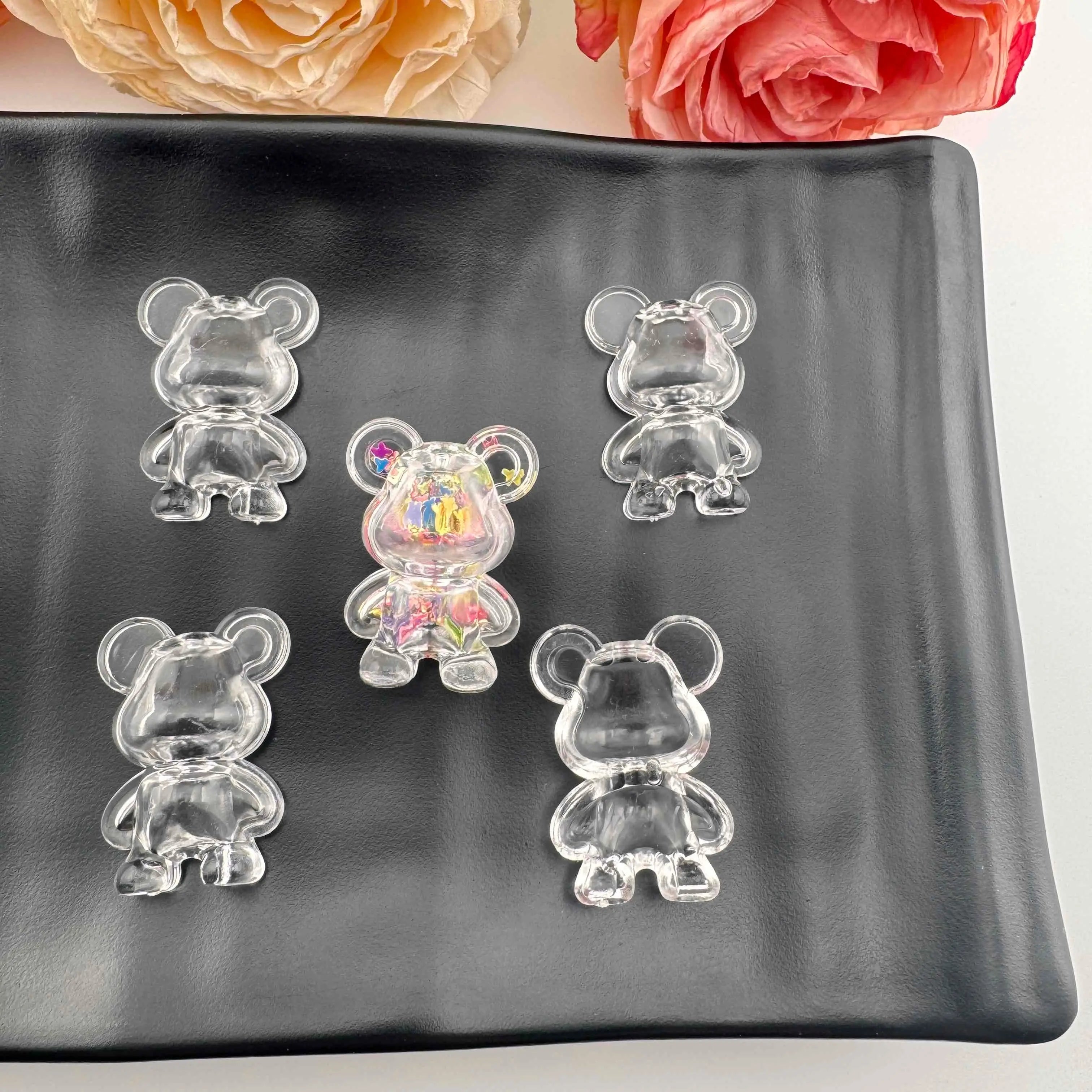FS1286-36MM Violent Bear Shaker Acrylic Beads Fit For Beadspen Zoe's DIY Shop