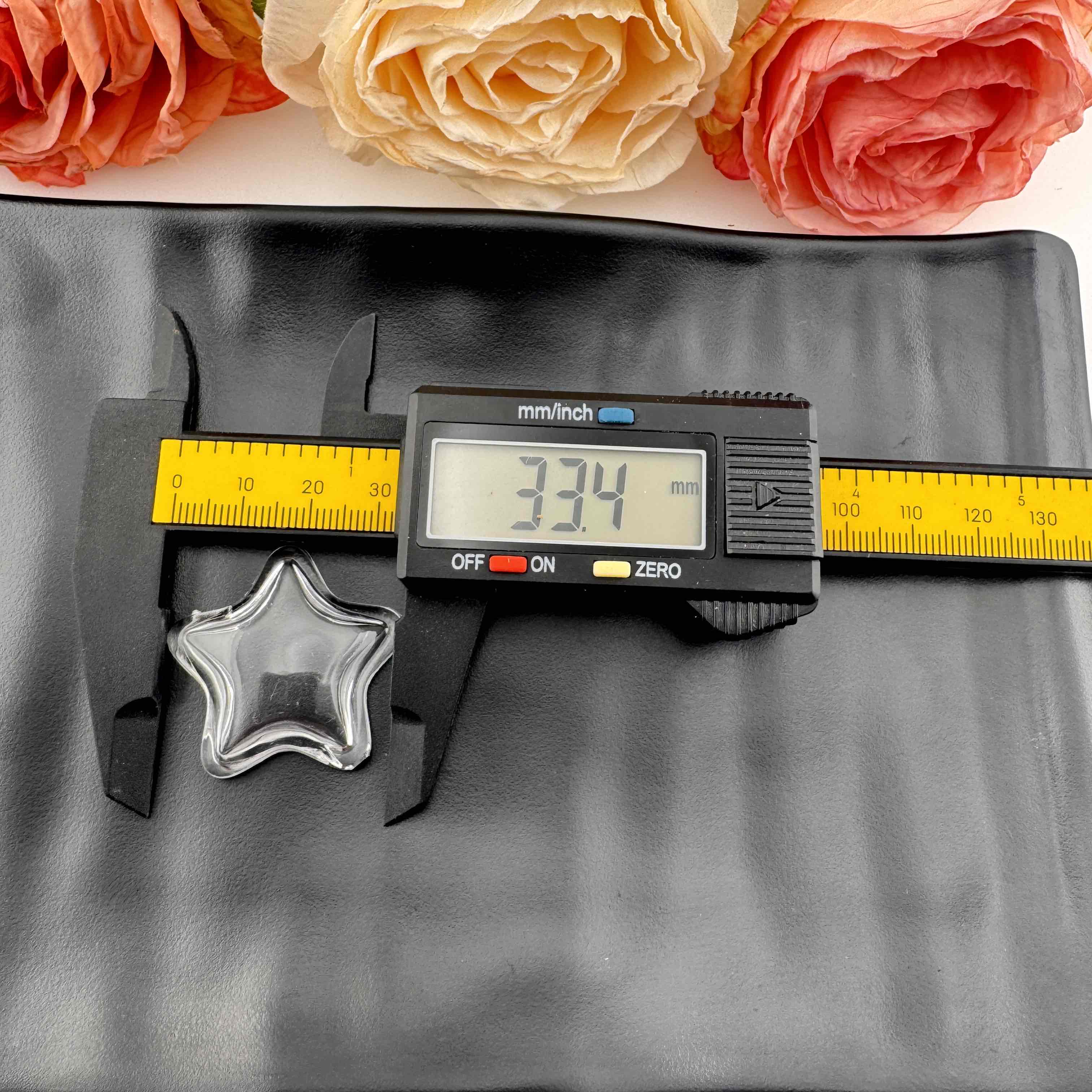 FS1292-About 33mm Star Shaker Acrylic Based Beads Zoe DIY Wholesale